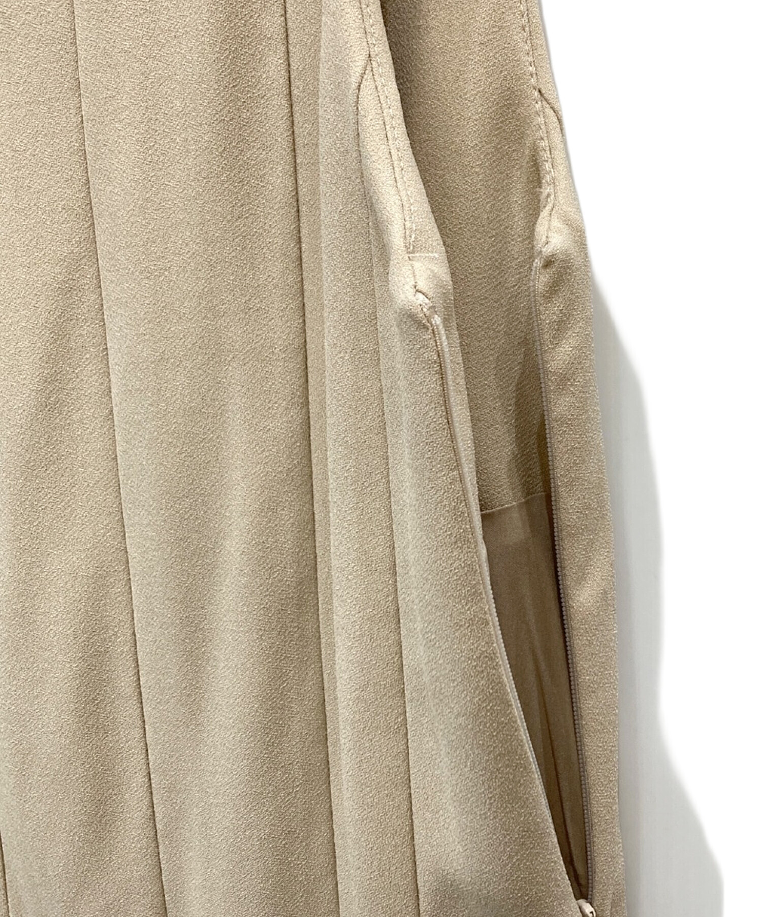 中古・古着通販】CLANE (クラネ) W FACE PLEATS ONEPIECE ベージュ 
