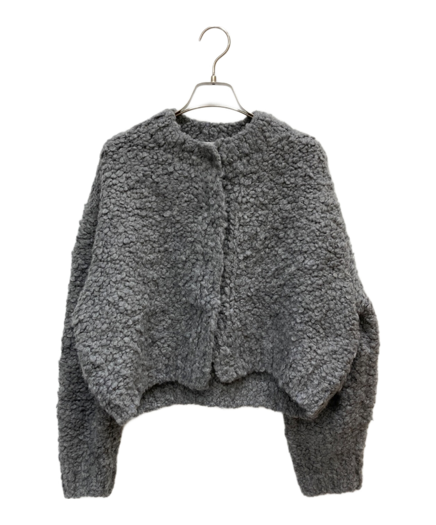 CLANE TEDDY BEAR HAND KNIT TOPS GREY 2 【公式通販】