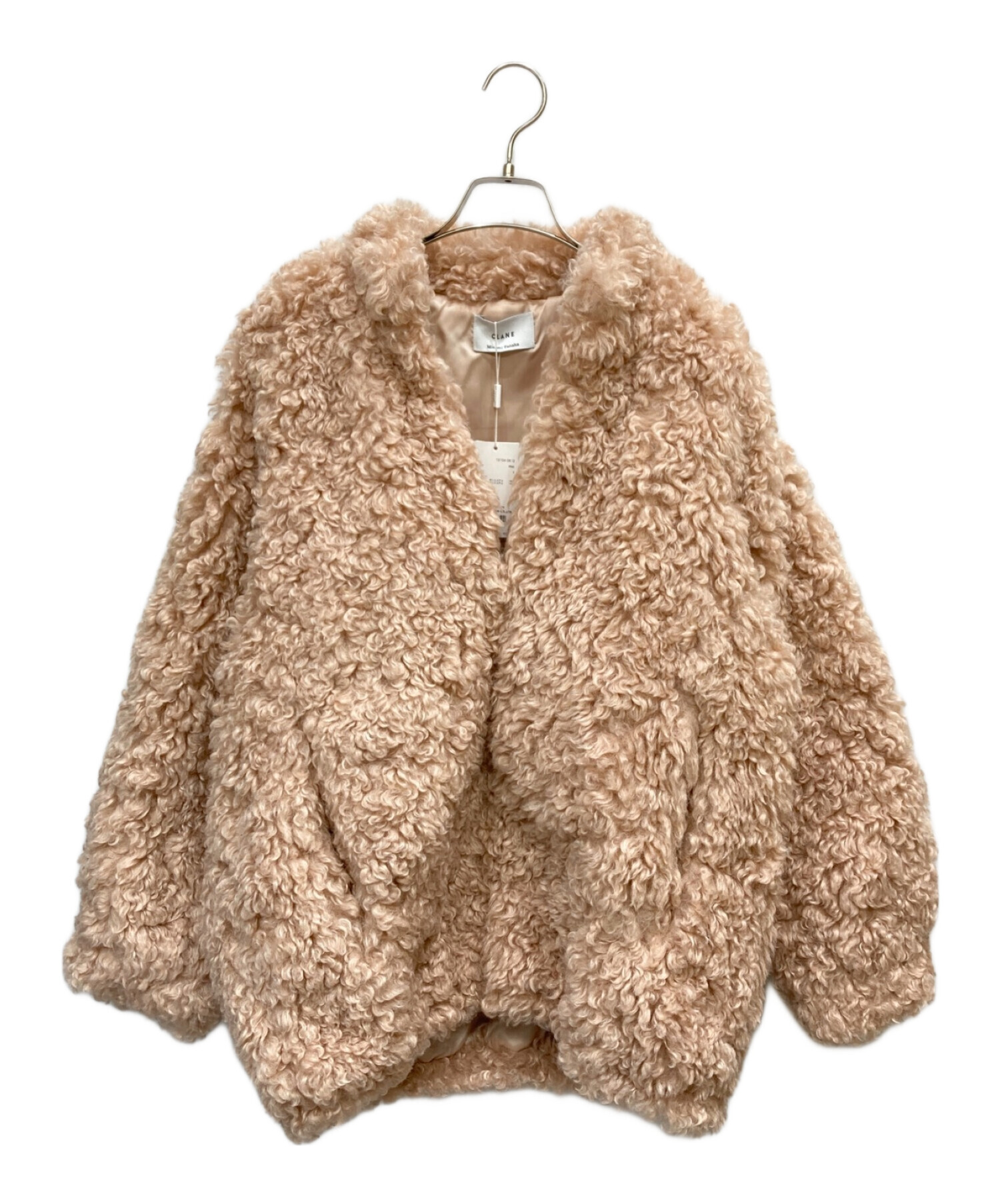 中古・古着通販】CLANE (クラネ) CURL FUR SHORT COAT ピンク サイズ:2