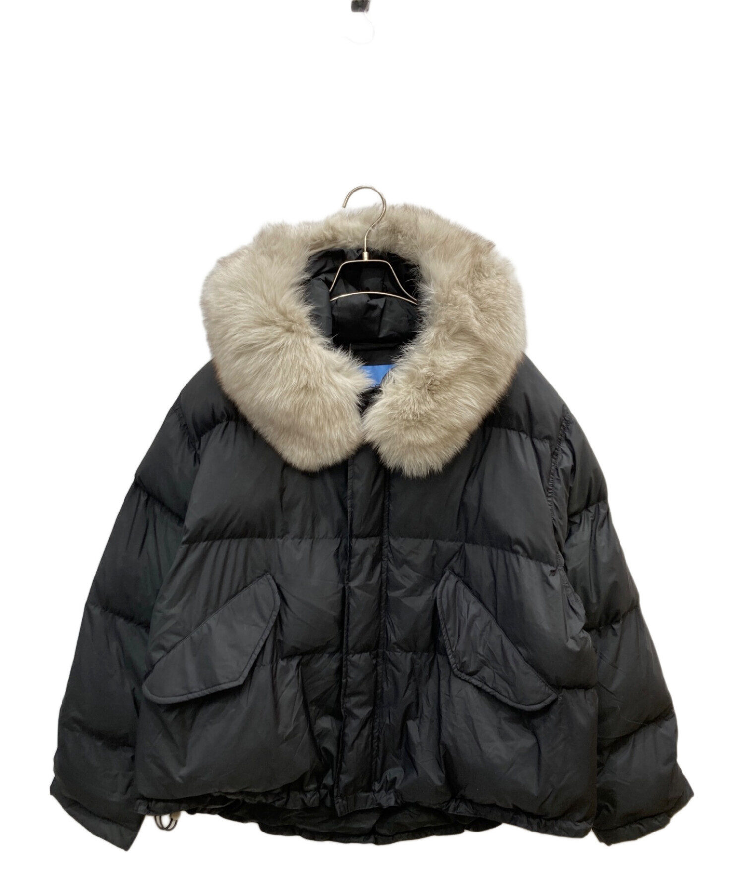 中古・古着通販】ok.soon (オクスン) hooded down jacket ブラック 