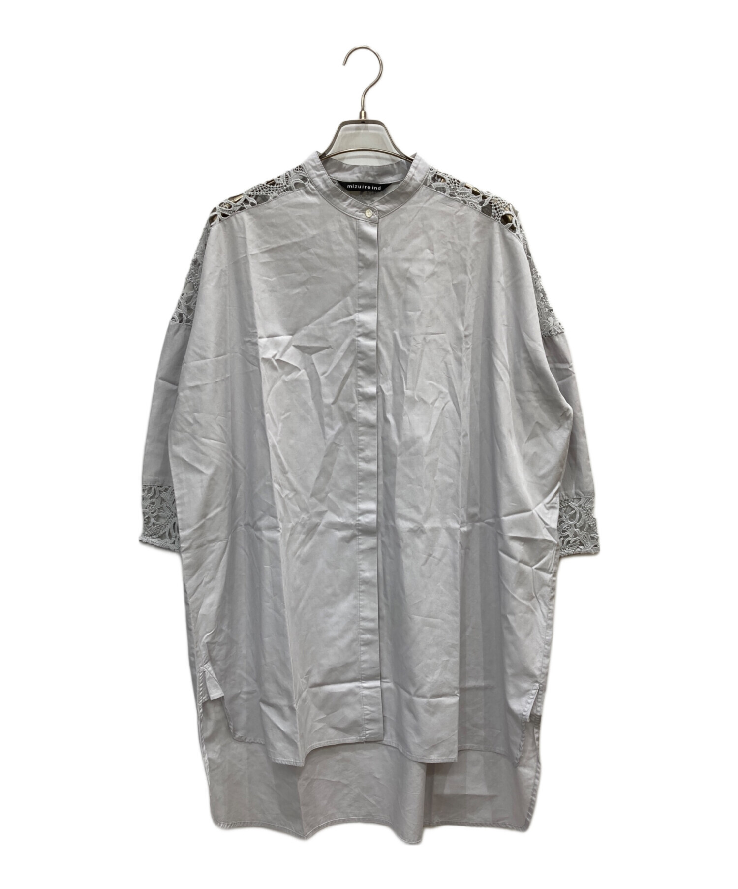 中古・古着通販】mizuiro-ind (ミズイロインド) レースシャツ 