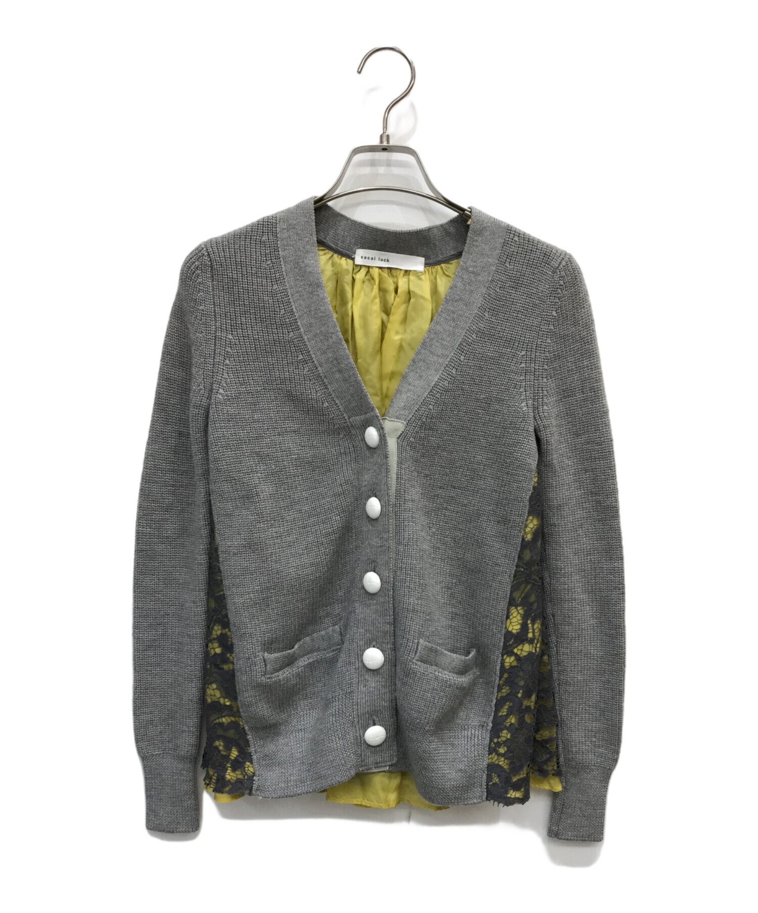 sacai バックレース カーディガン
