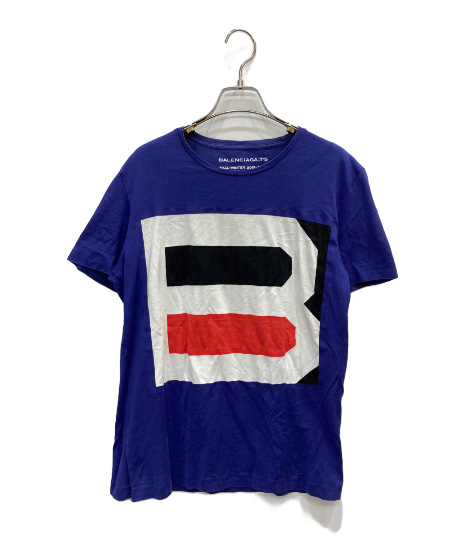 中古・古着通販】BALENCIAGA (バレンシアガ) BロゴTシャツ ネイビー 