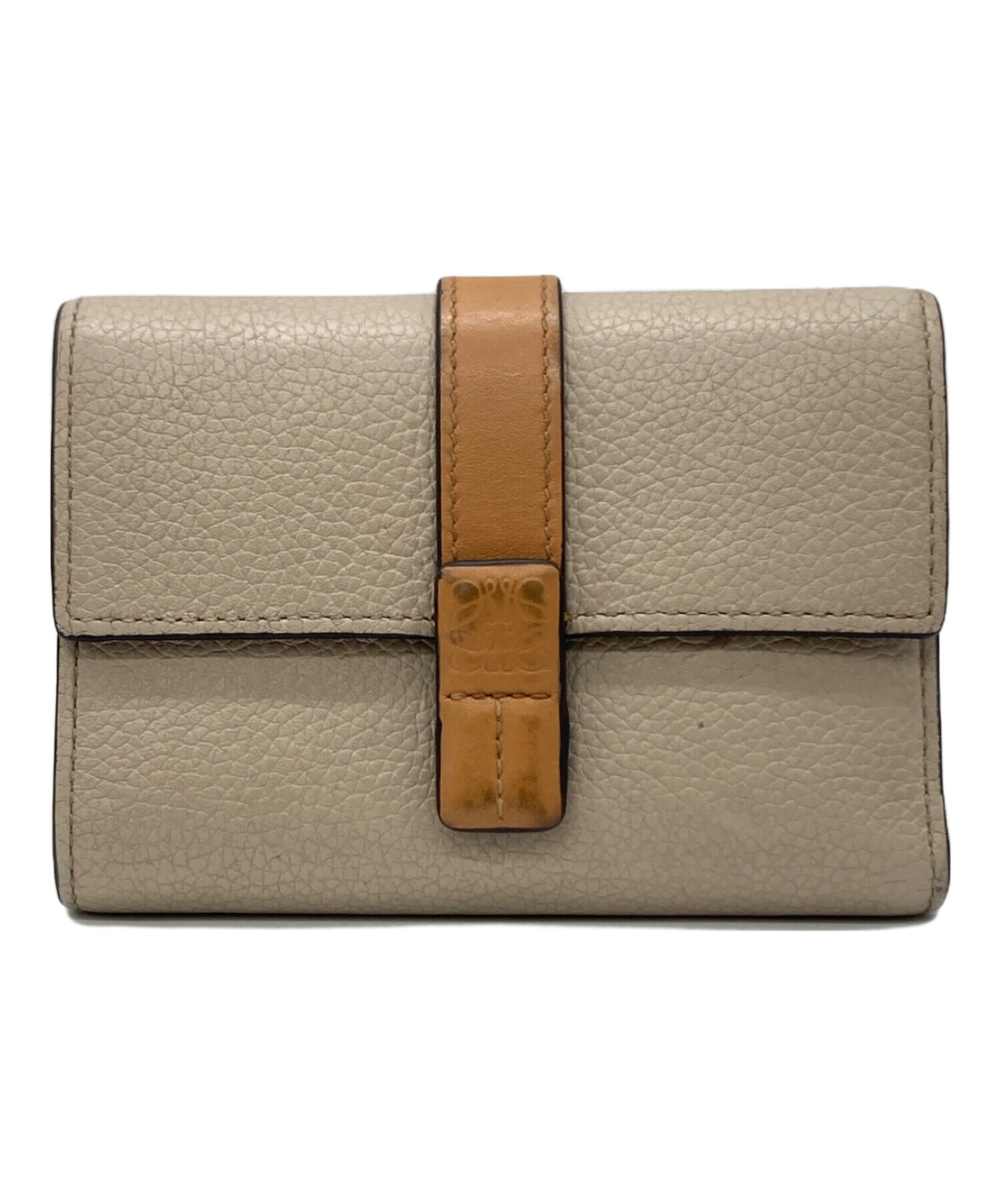 ロエベ LOEWE バーティカルウォレットスモール ベージュ イエロー 財布