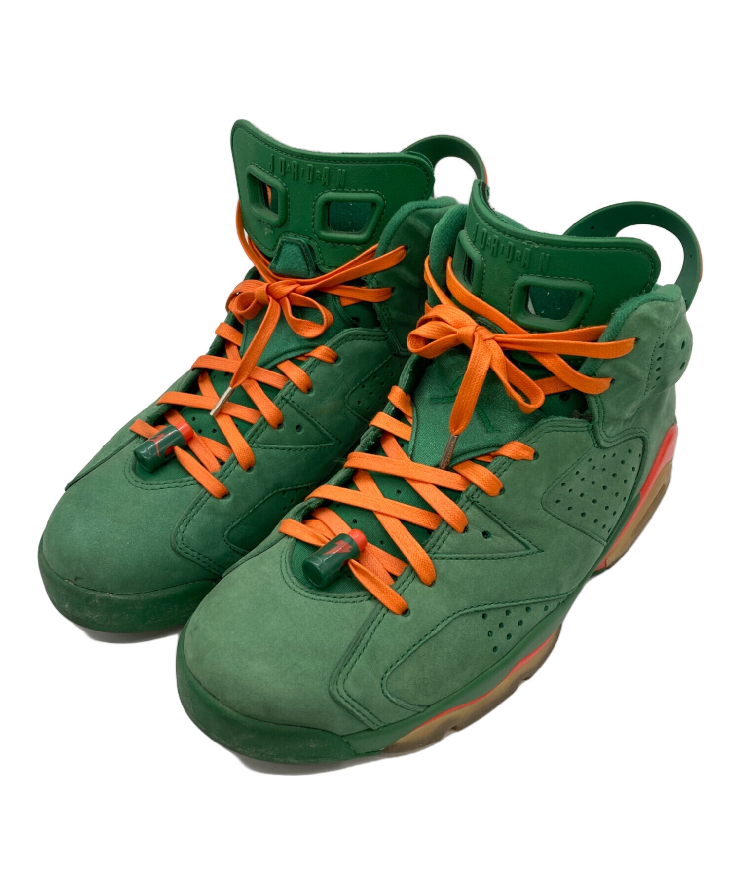 中古・古着通販】NIKE (ナイキ) AIR JORDAN 6 RETRO グリーン×オレンジ 