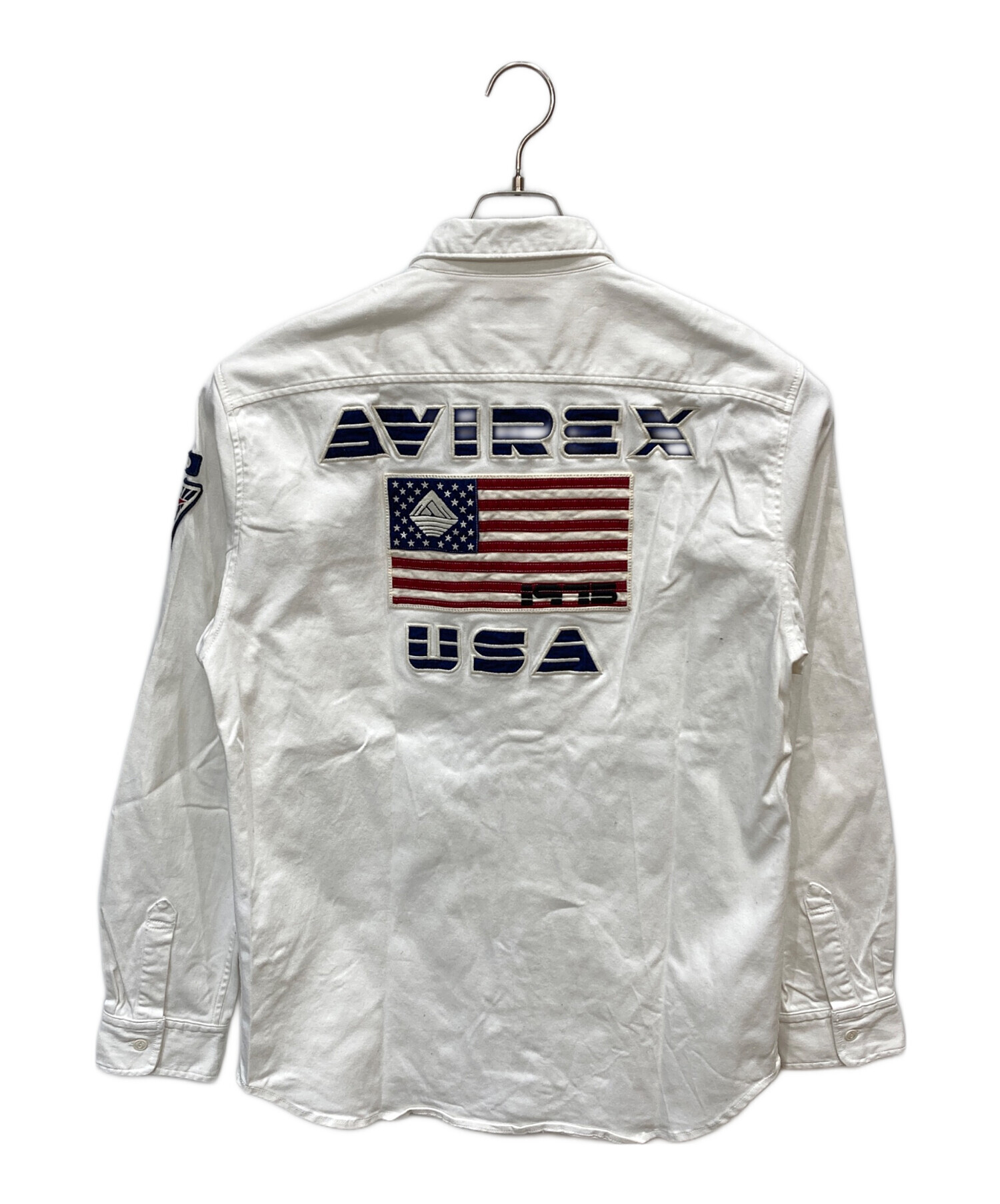 中古・古着通販】AVIREX (アヴィレックス) ワッペンシャツ ホワイト