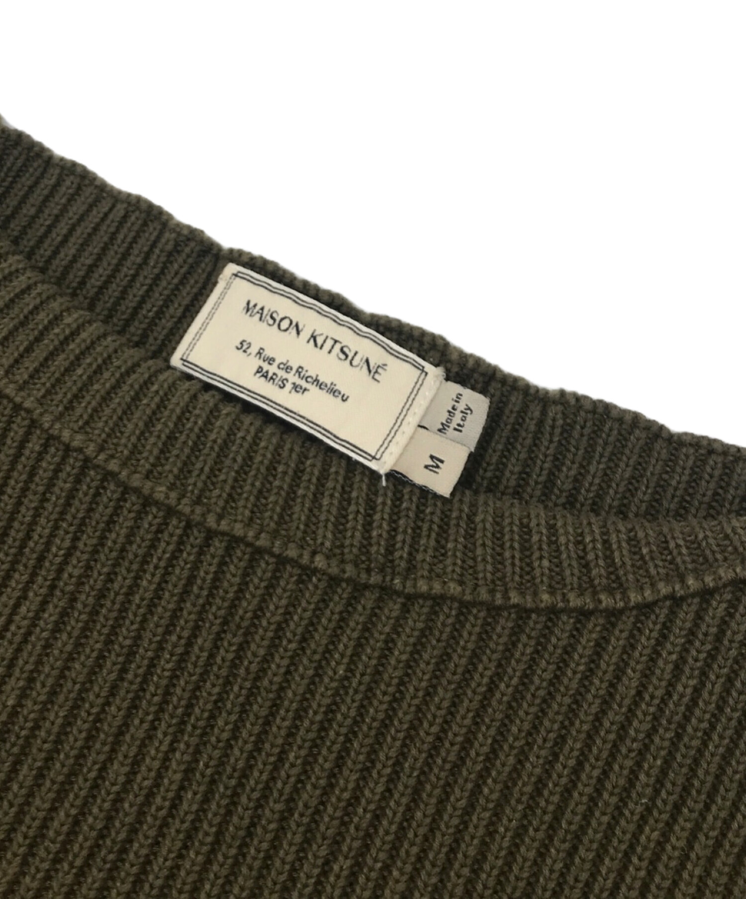 中古・古着通販】maison kitsune (メゾンキツネ) コットンリネンニット 