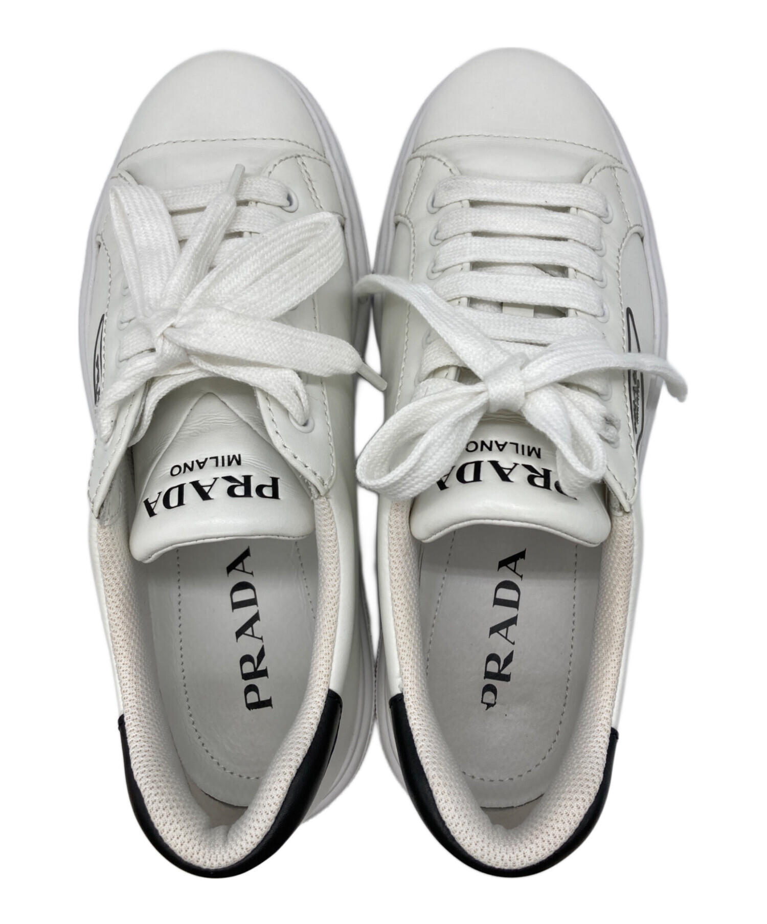 中古・古着通販】PRADA (プラダ) ローカットスニーカー ホワイト