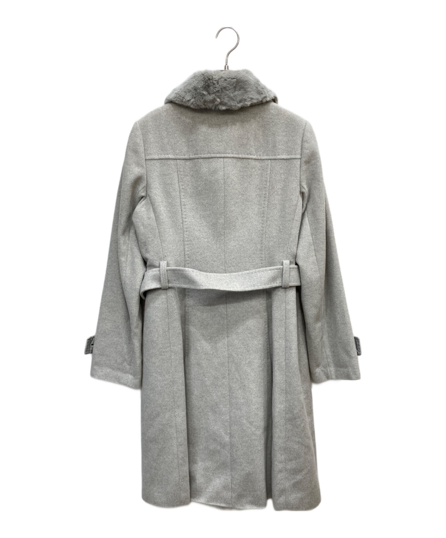 【人気デザイン♪】Burberry バーバリー　ラビットファー　ダブル　コート 美品✨バーバリー.ブルーレーベル ラビットファーダブル 2way コート