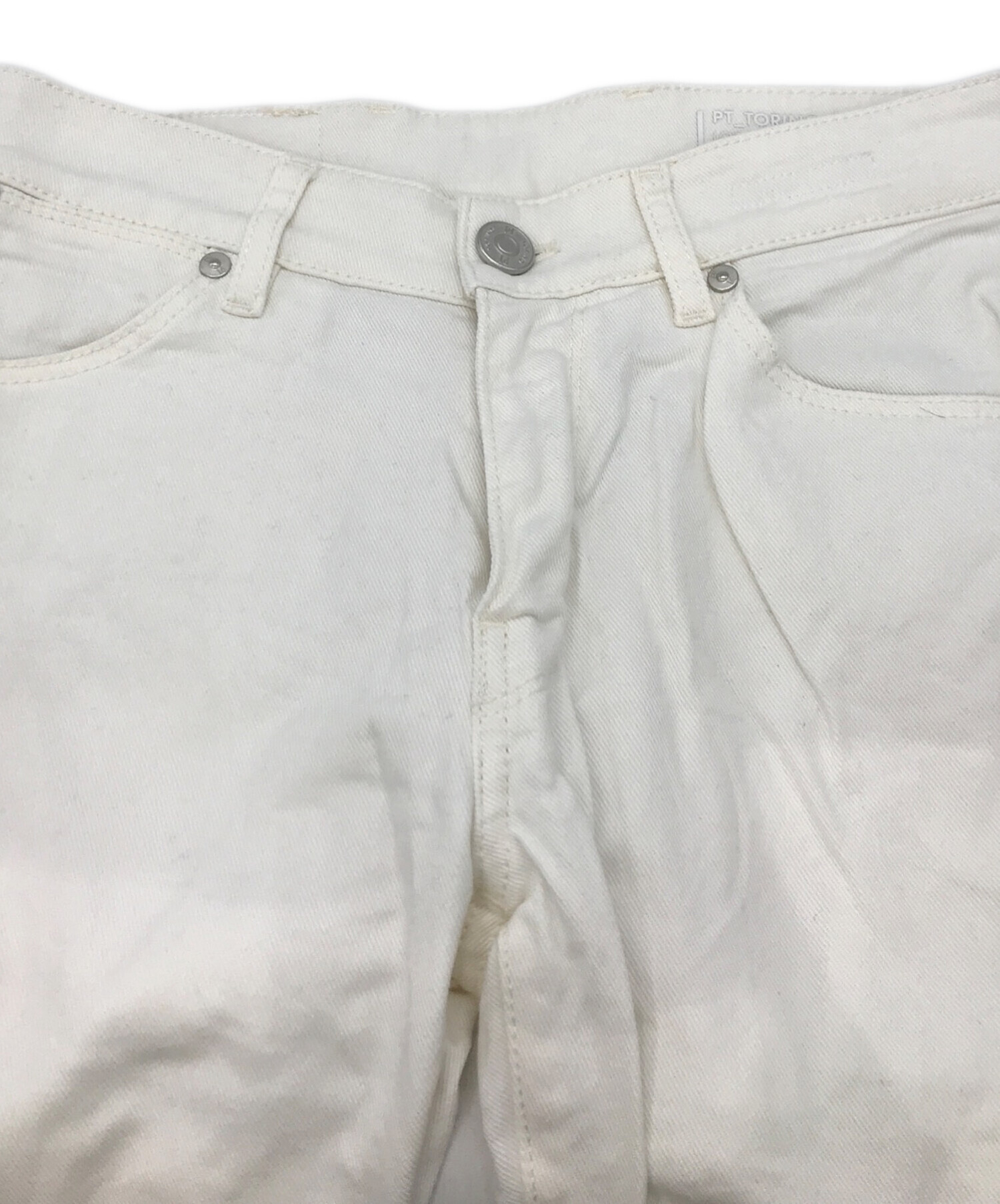 中古・古着通販】PT TORINO (ピーティートリノ) デニムパンツ ホワイト