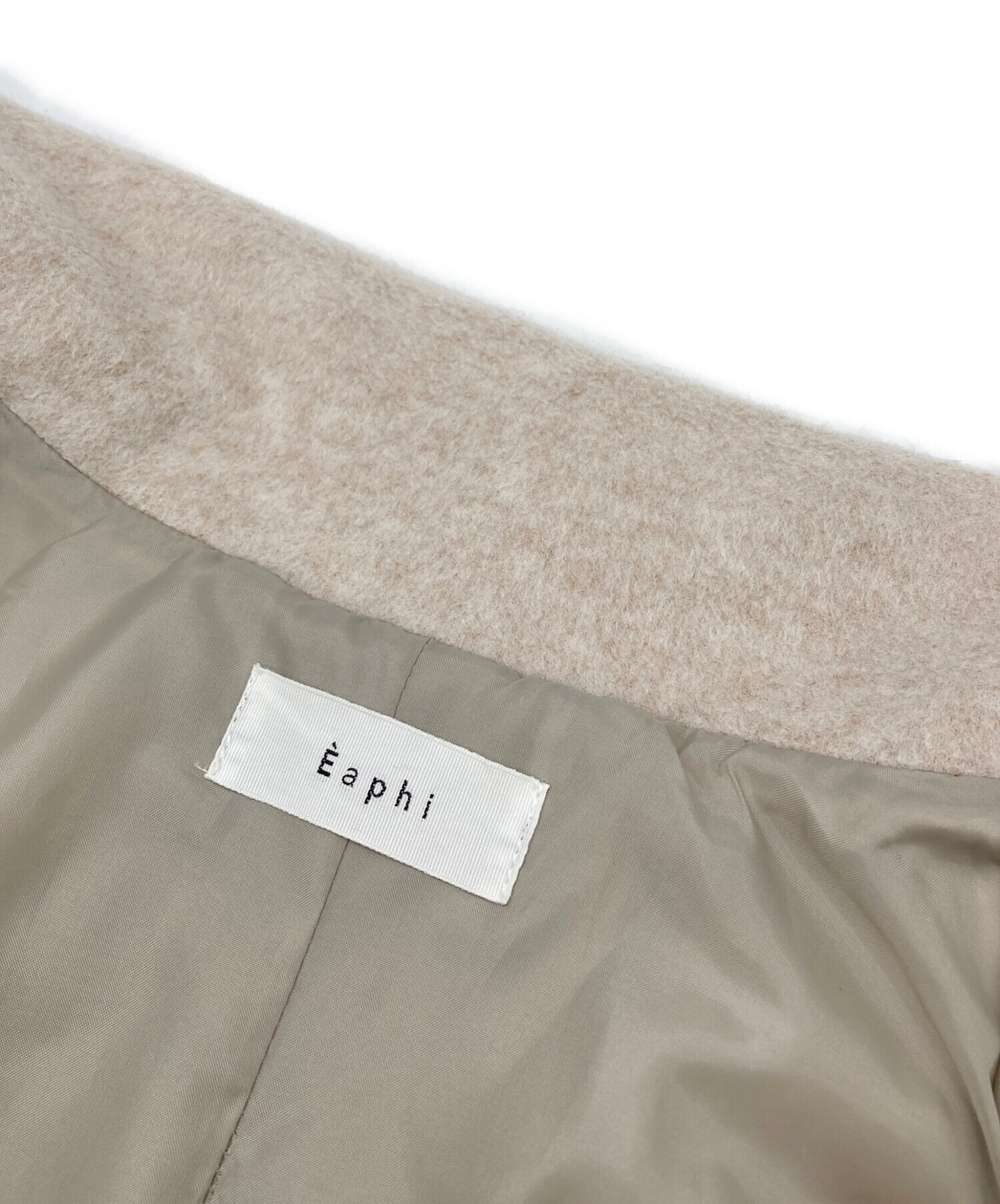 Eaphi standcollar volume midi coat エフィ ベルト付き eaphi 