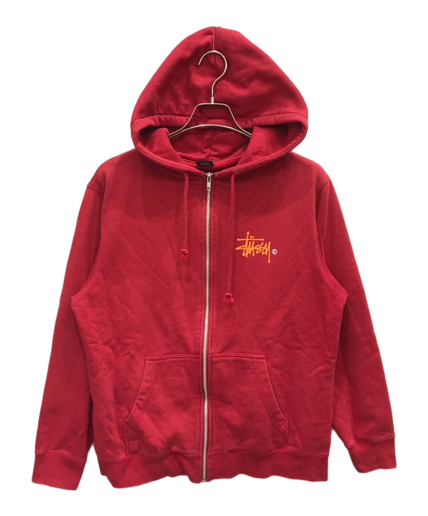 Stüssy レッド フルジップパーカー