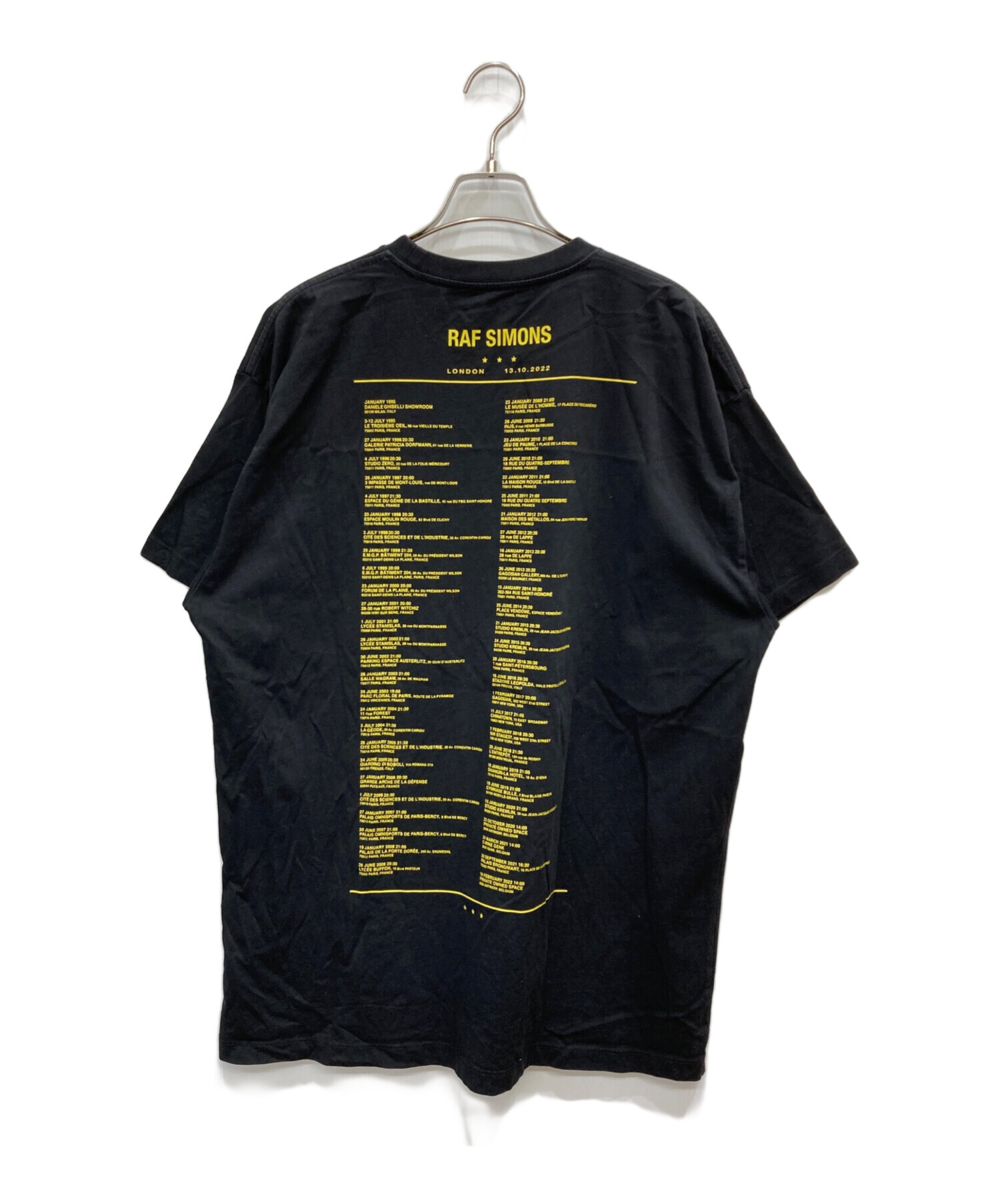 raf simons ラフシモンズツアーTシャツ 【公式通販】