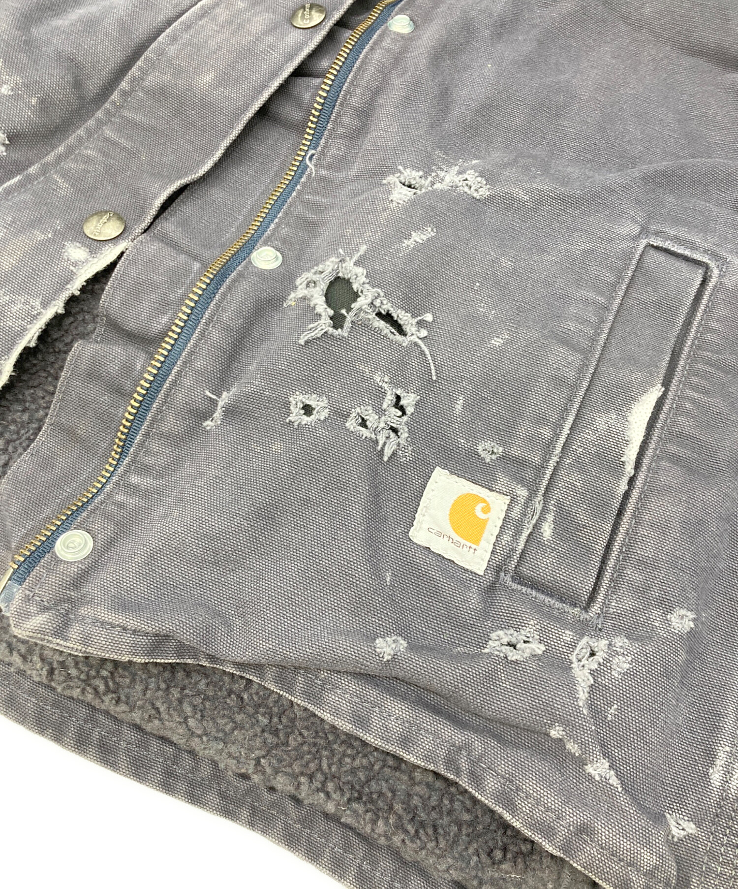 中古・古着通販】CarHartt (カーハート) 裏ボアフードベスト パープル 