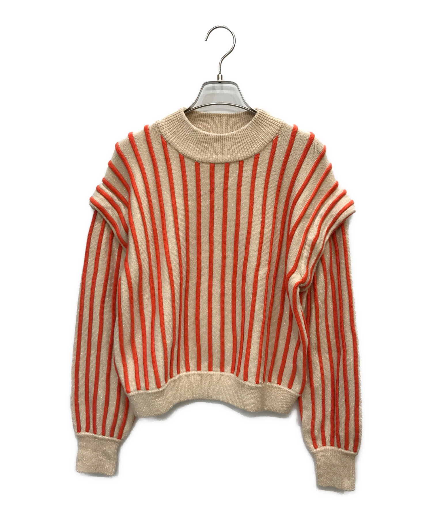 中古・古着通販】AMERI (アメリ) SWELL STRIPE KNIT オレンジ サイズ:F