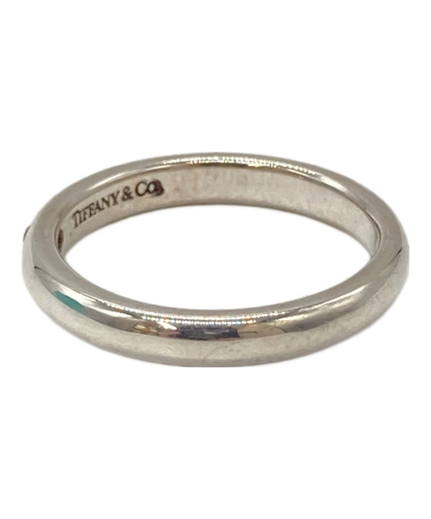 極美品 オールドティファニー スタッキングバンド エメラルド 12号 シルバー 中古・古着通販】Tiffany & Co. (ティファニー) スタッキングバンド