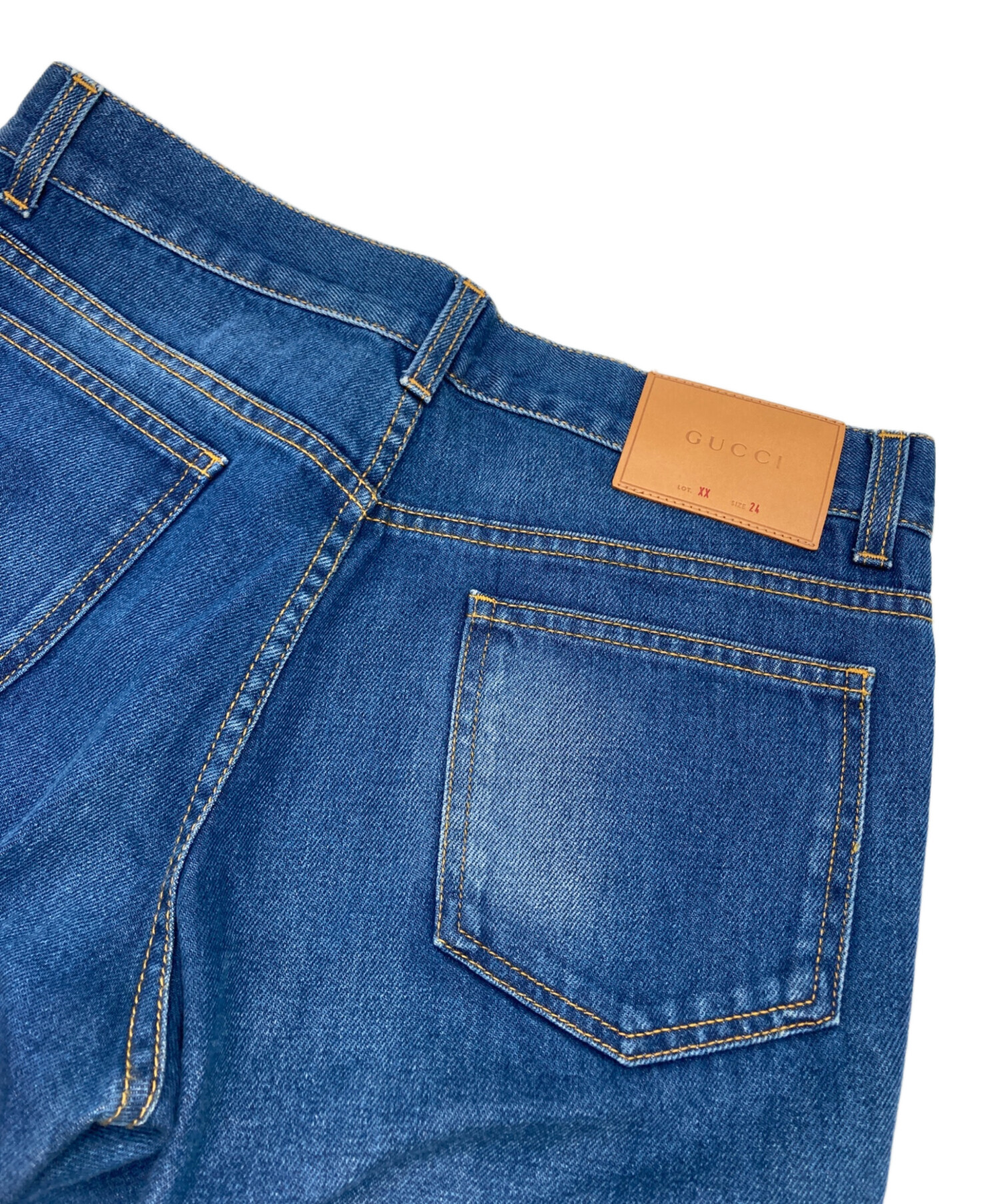 中古・古着通販】GUCCI (グッチ) デニムパンツ インディゴ サイズ:W24