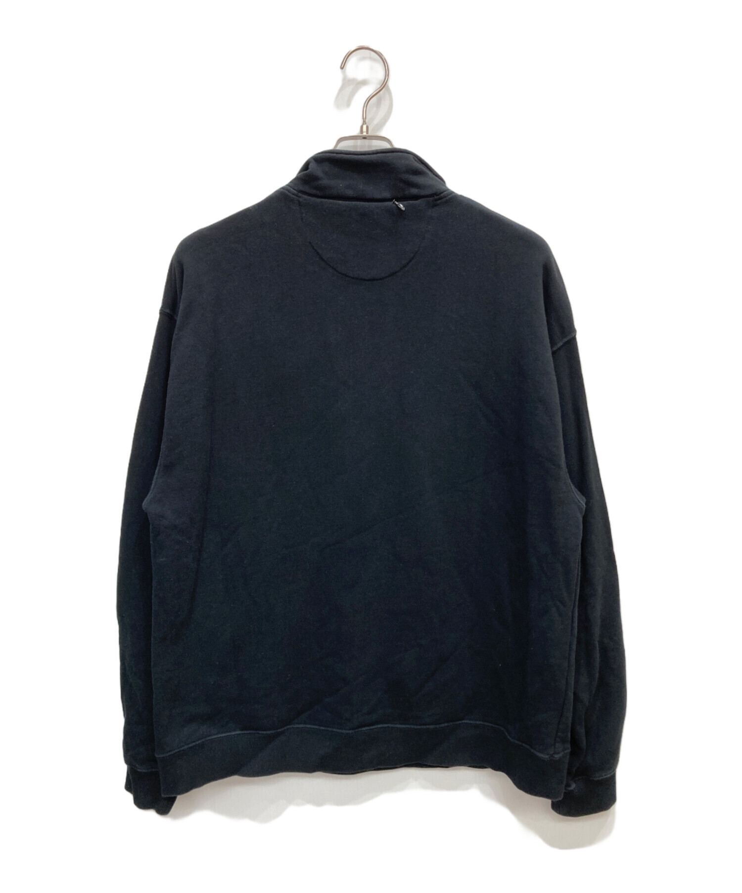 中古・古着通販】HUF (ハフ) ハーフジップスウェット ブラック サイズ 