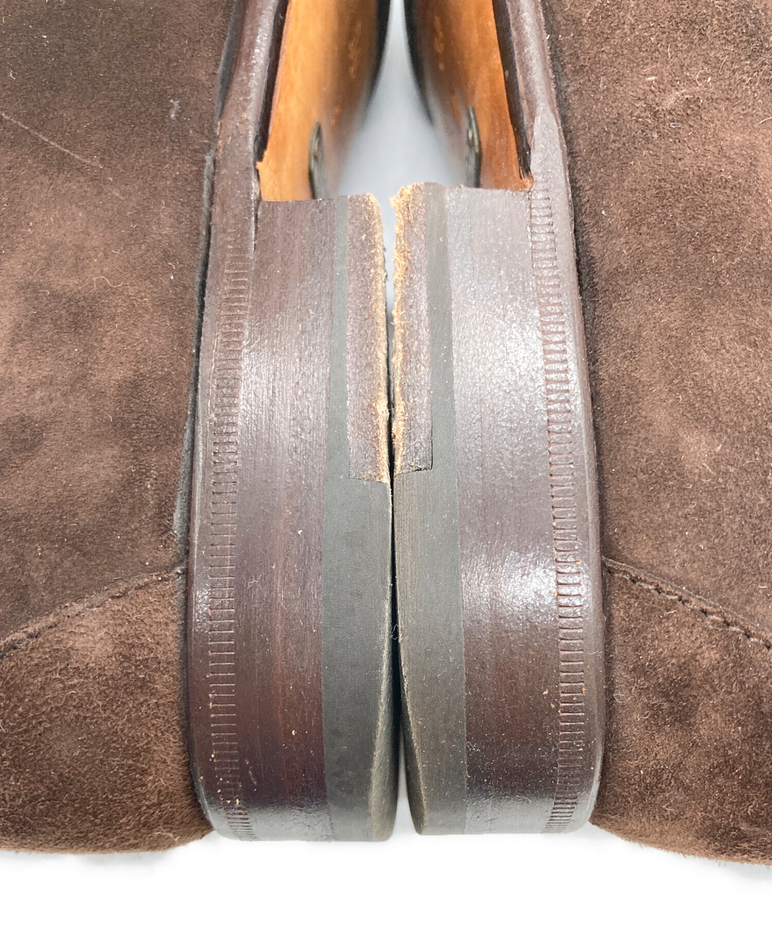 中古・古着通販】GUCCI (グッチ) スエードホースビットローファー