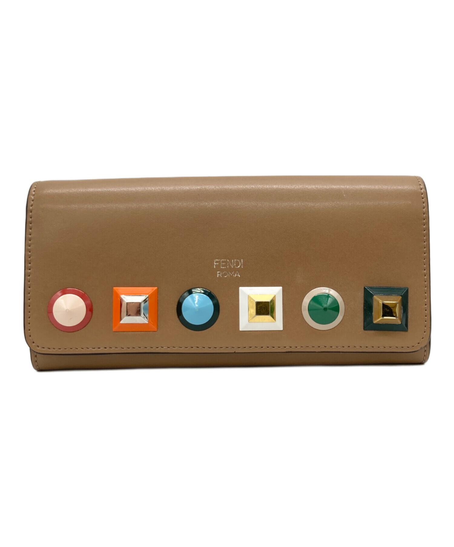 中古・古着通販】FENDI (フェンディ) チェーンウォレット ベージュ 
