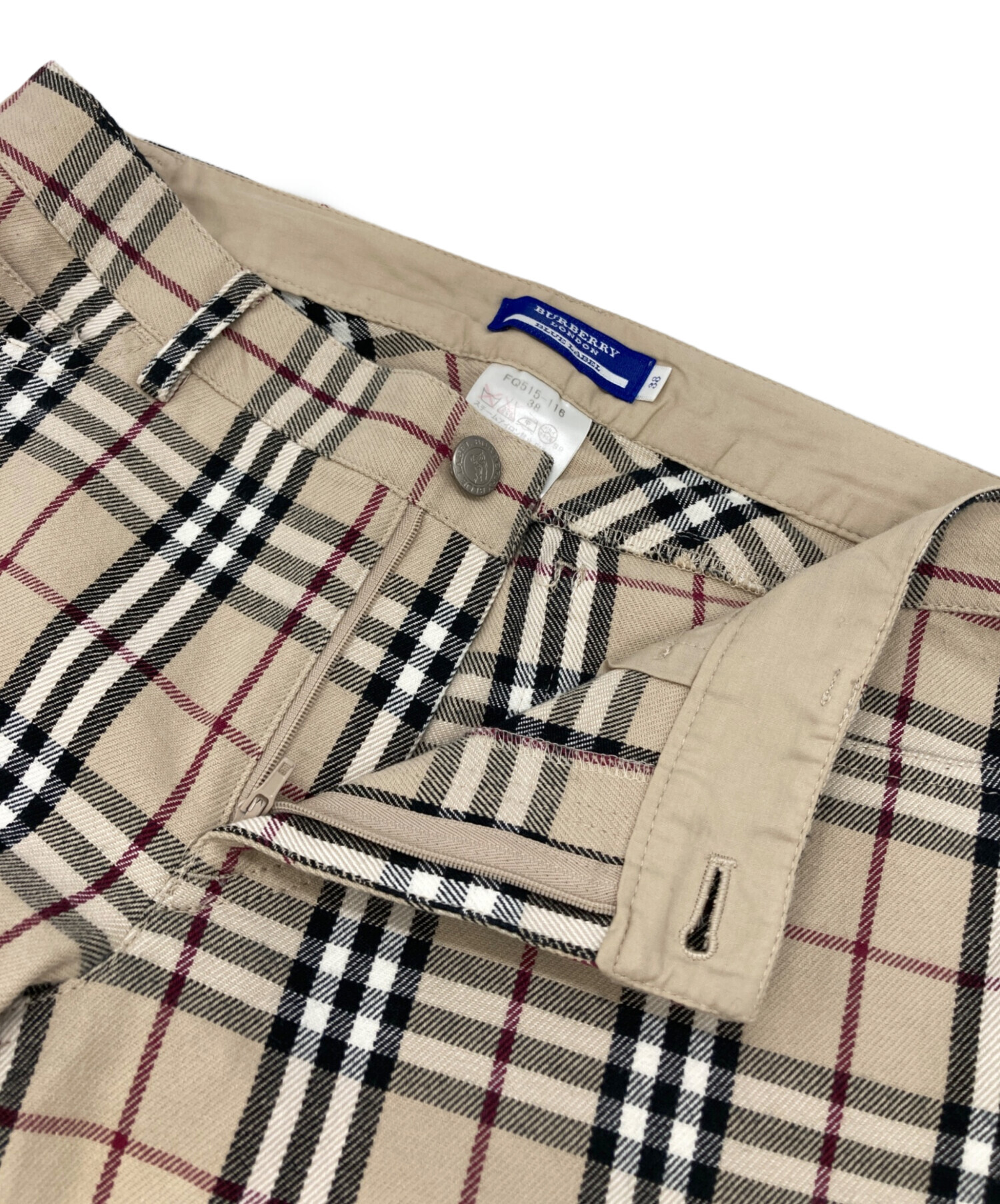 BURBERRY BLUE LABEL ミドル丈 ベージュノバチェック 38 中古・古着通販】BURBERRY BLUE LABEL (バーバリーロンドン