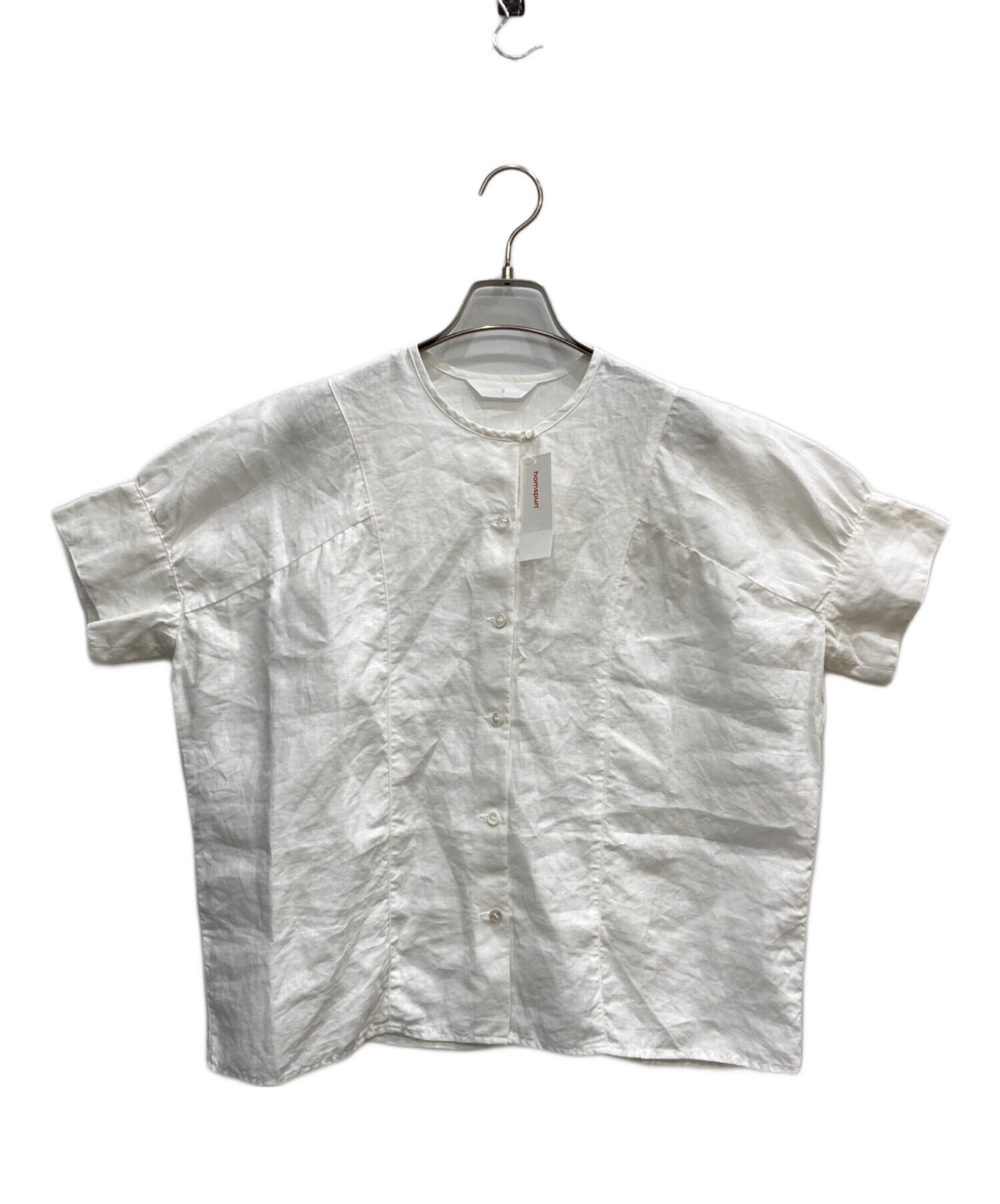 中古・古着通販】homspun (ホームスパン) リネンバイオパフスリーブ 
