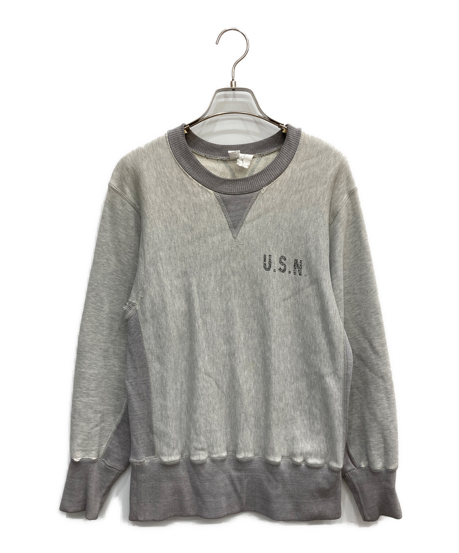 The Real McCoy's リアルマッコイズ 両Vスウェット グレー系 The Real McCoy's リアルマッコイズ 両Vスウェット グレー系