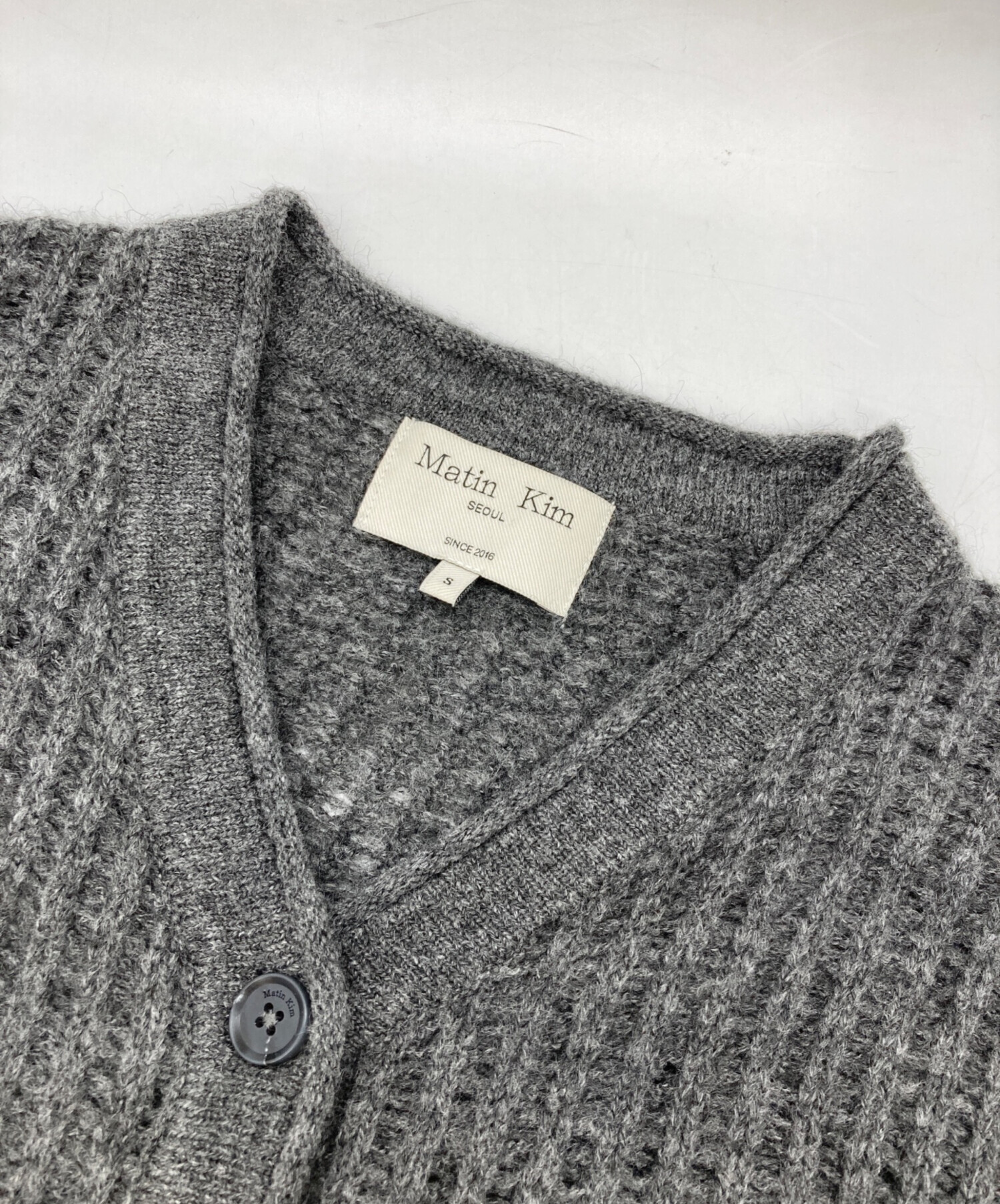 中古・古着通販】matin kim (マーティン・キム) カーディガン グレー