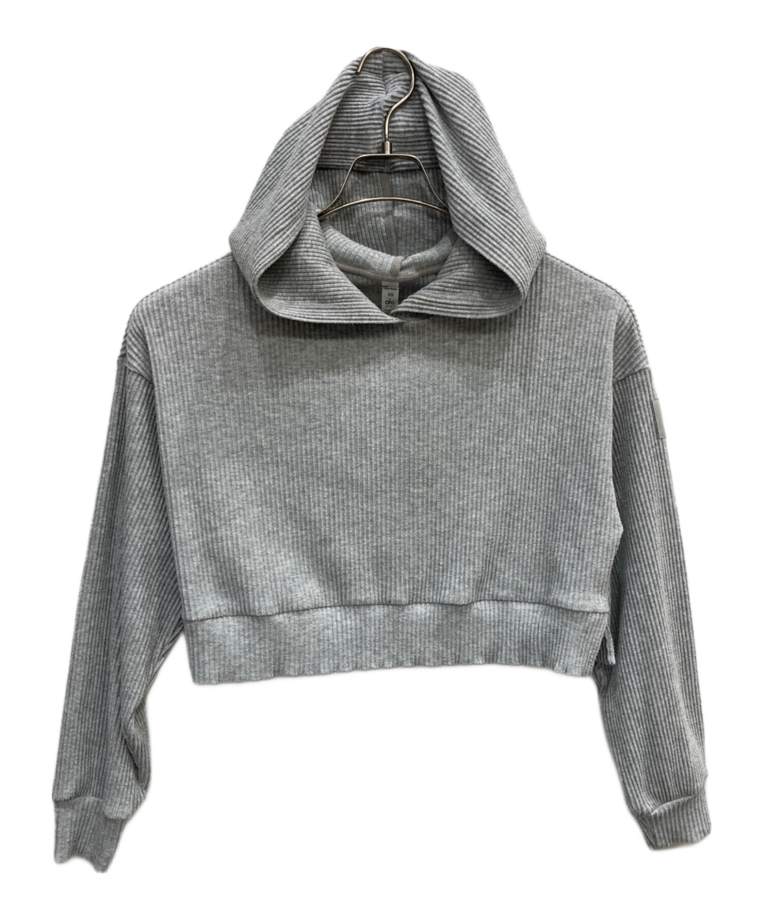 【新品未使用タグ付き】Alo yoga パーカー　フーディー　グレー　Sサイズ 中古・古着通販】ALO Yoga (アローヨガ) ミューズフーディー