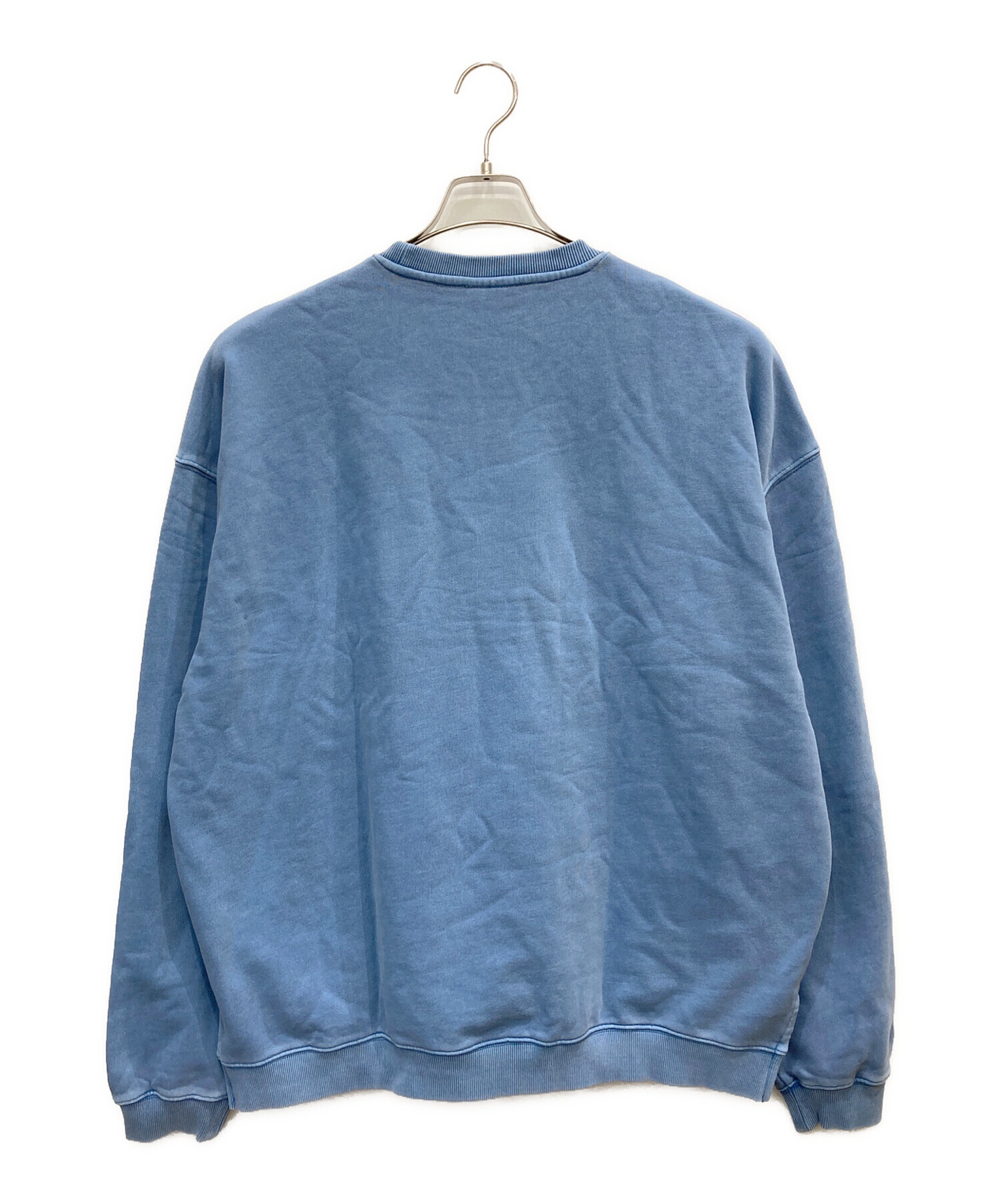 中古・古着通販】ENEBEYC (エネベイク) ロゴ刺繍スウェット ブルー