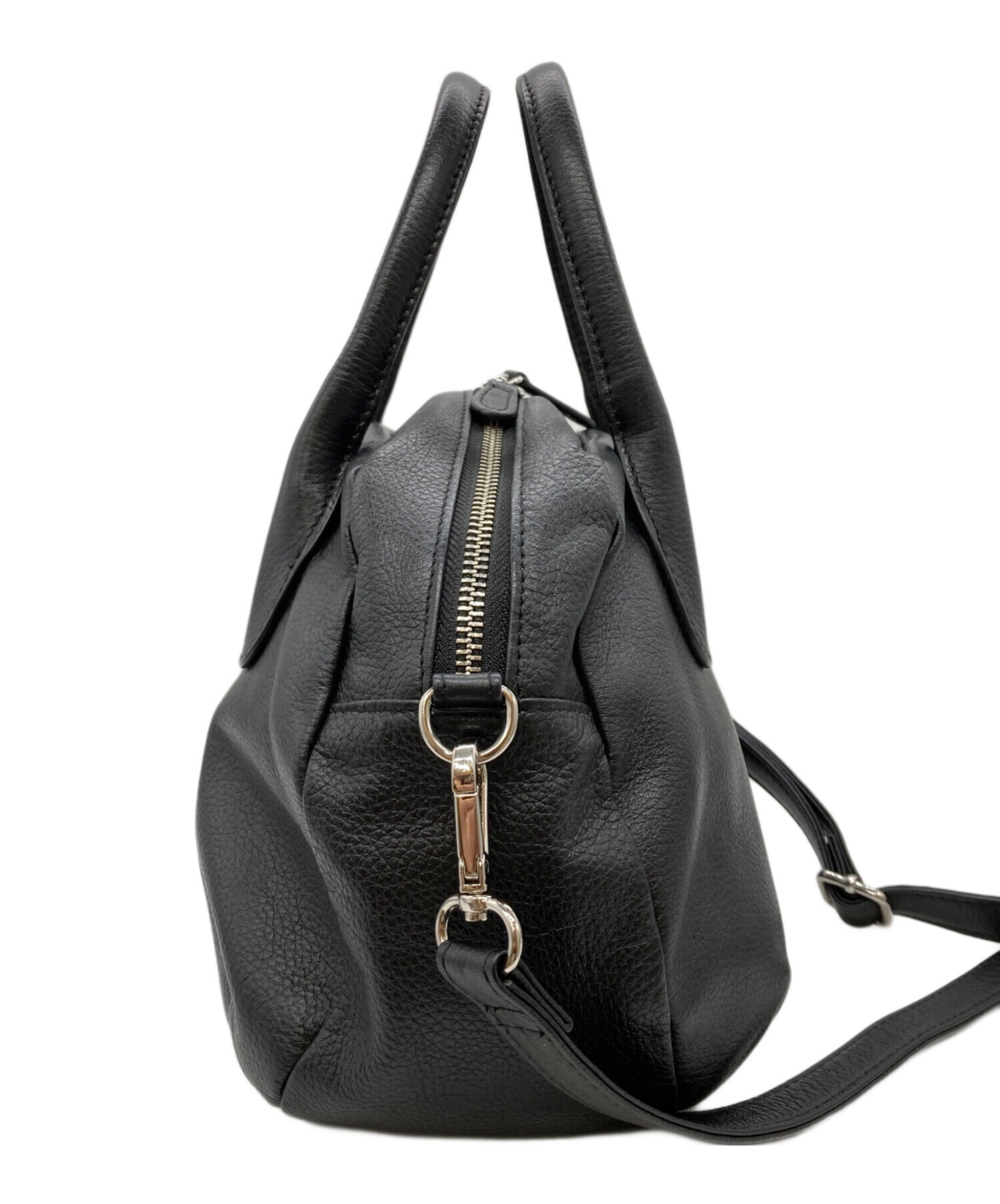 未使用タグ付き BEARDSLEY 牛革 ラウンドミニボストンバッグ 2way