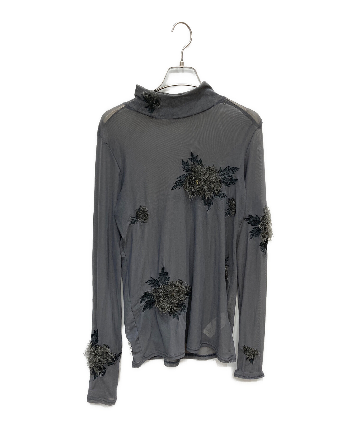 中古・古着通販】AMERI (アメリ) UND 3D FLOWER SKIN TOP グレー