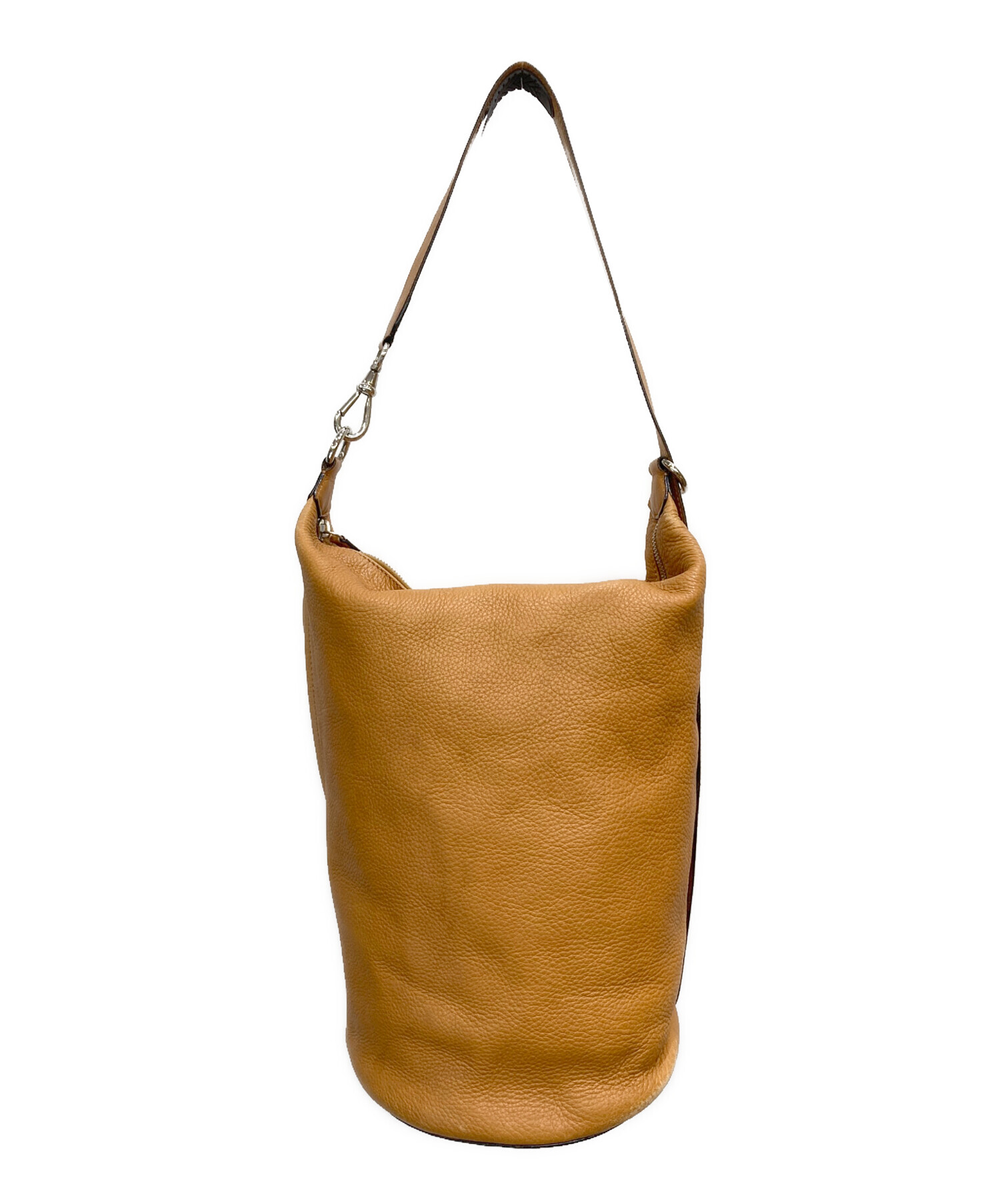 中古・古着通販】CELINE (セリーヌ) レザーバケツバッグ ブラウン