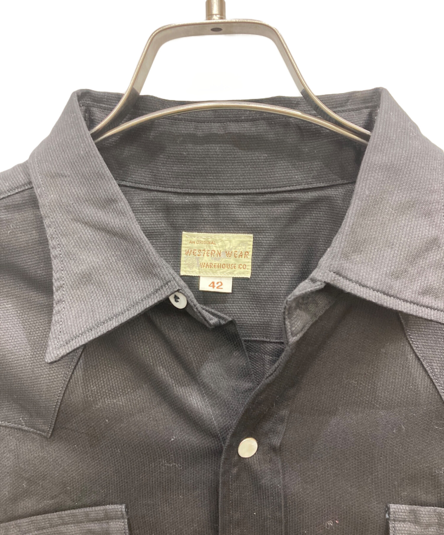 中古・古着通販】WAREHOUSE (ウエアハウス) ウエスタンシャツ ブラック 