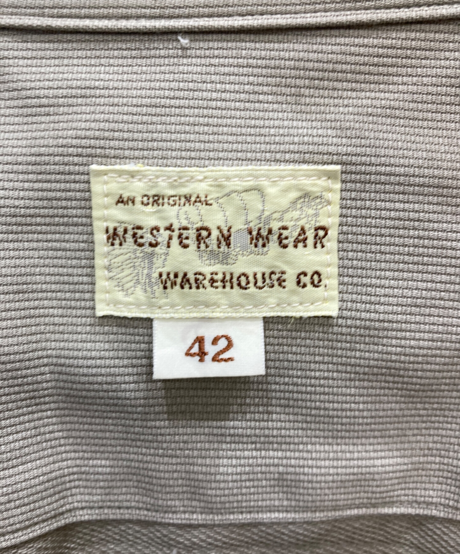 中古・古着通販】WAREHOUSE (ウエアハウス) ウエスタンシャツ ベージュ 