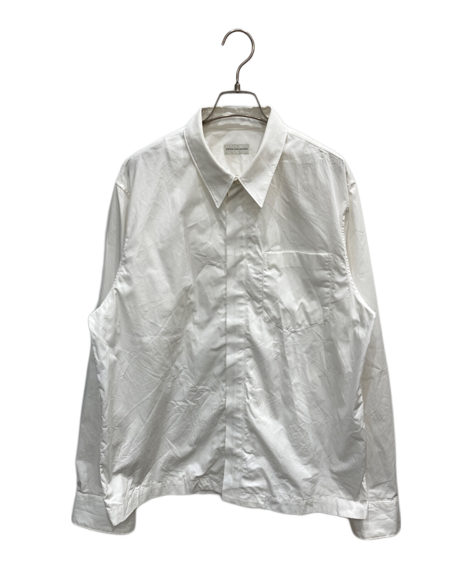 DRIES VAN NOTEN ドリスヴァンノッテン ブラウス XS 白 【古着】【中古】【送料無料】 DRIES VAN NOTEN - DRIES VAN NOTEN ドリスヴァンノッテン ブラウス XS