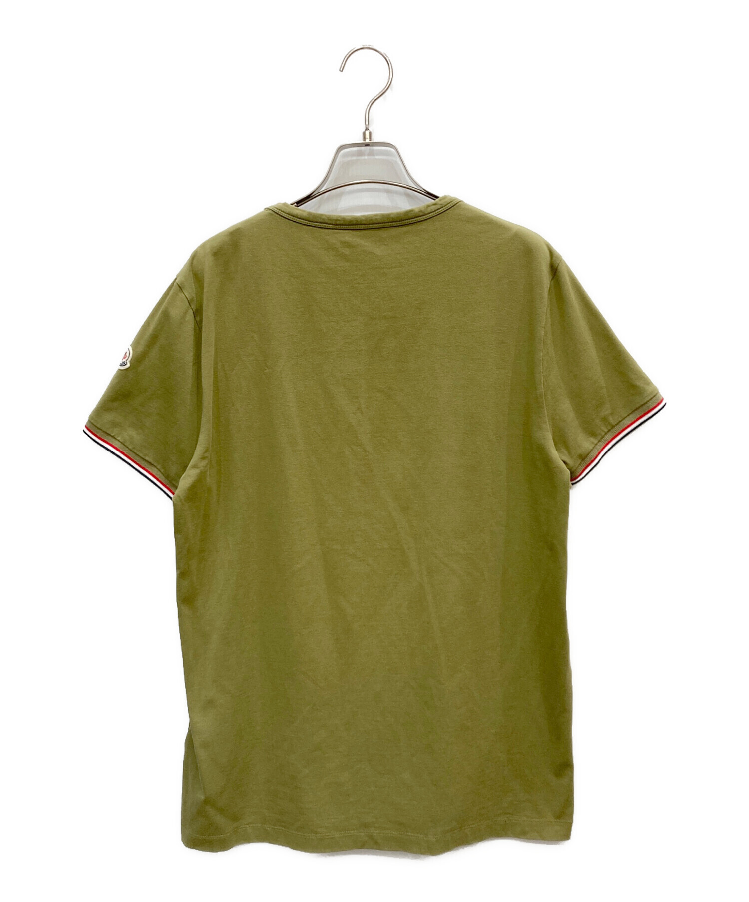 中古・古着通販】MONCLER (モンクレール) VネックTシャツ オリーブ 