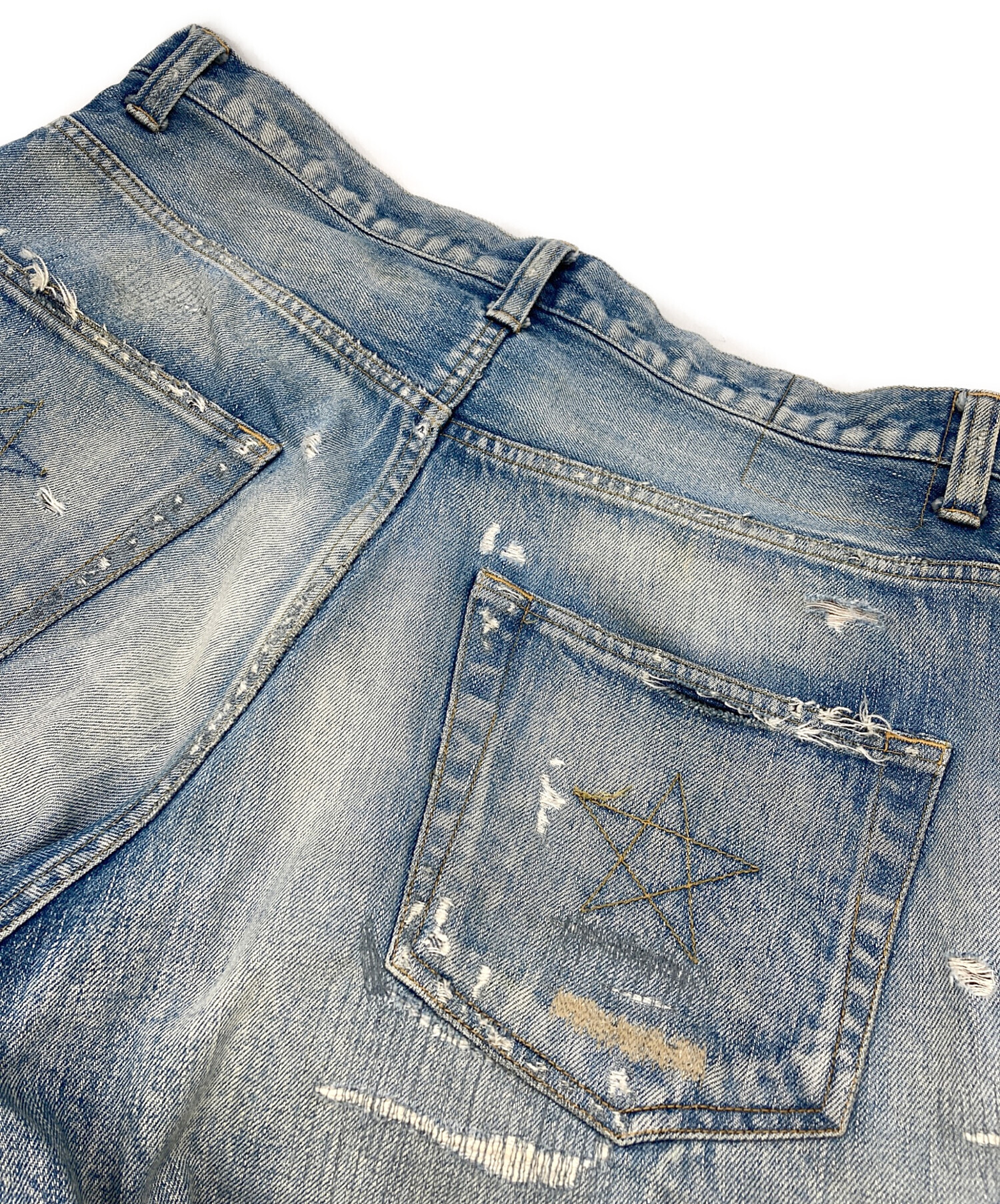 中古・古着通販】NEXUSVII (ネクサスセブン) DAMAGED LOOSE DENIM