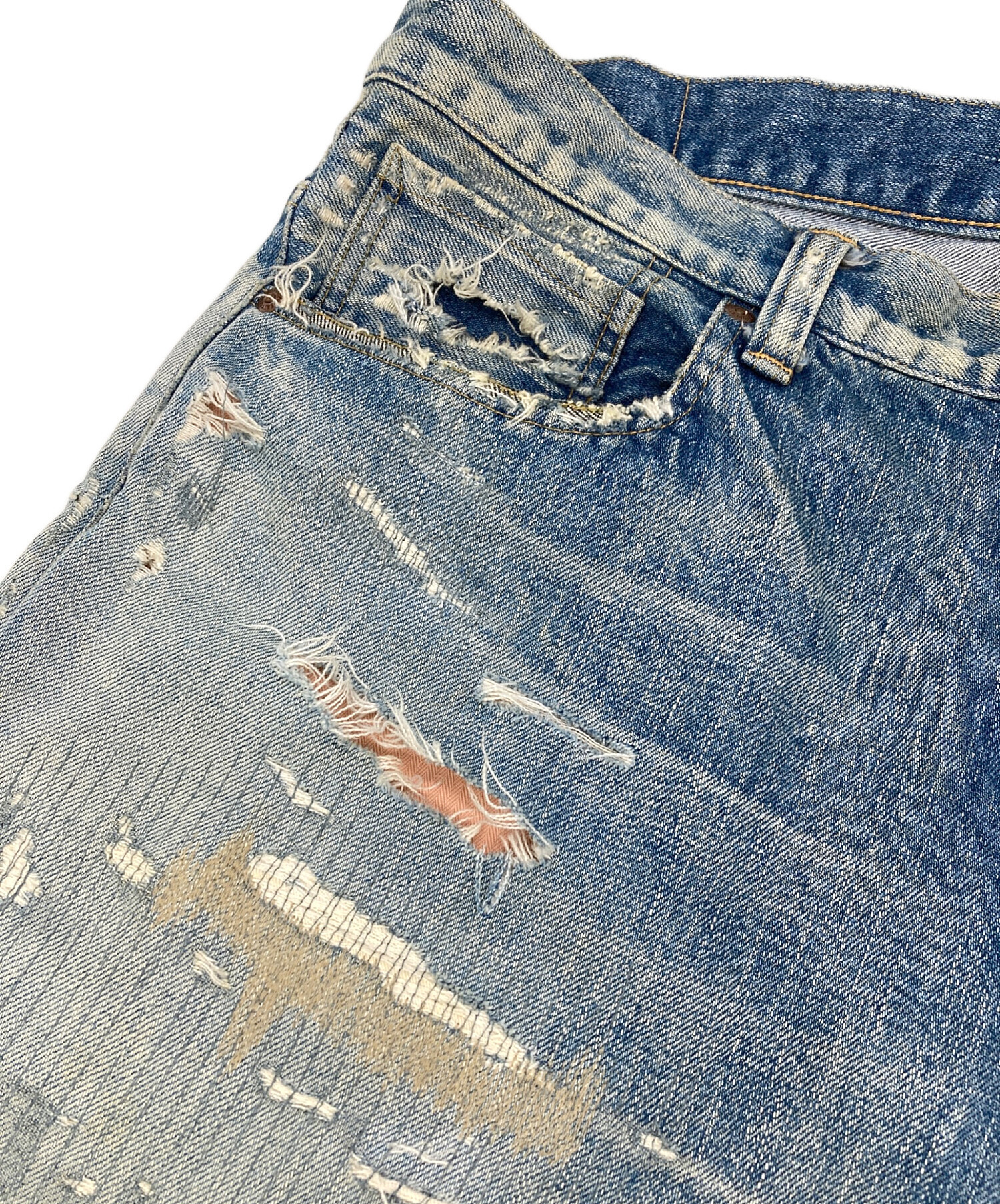 中古・古着通販】NEXUSVII (ネクサスセブン) DAMAGED LOOSE DENIM