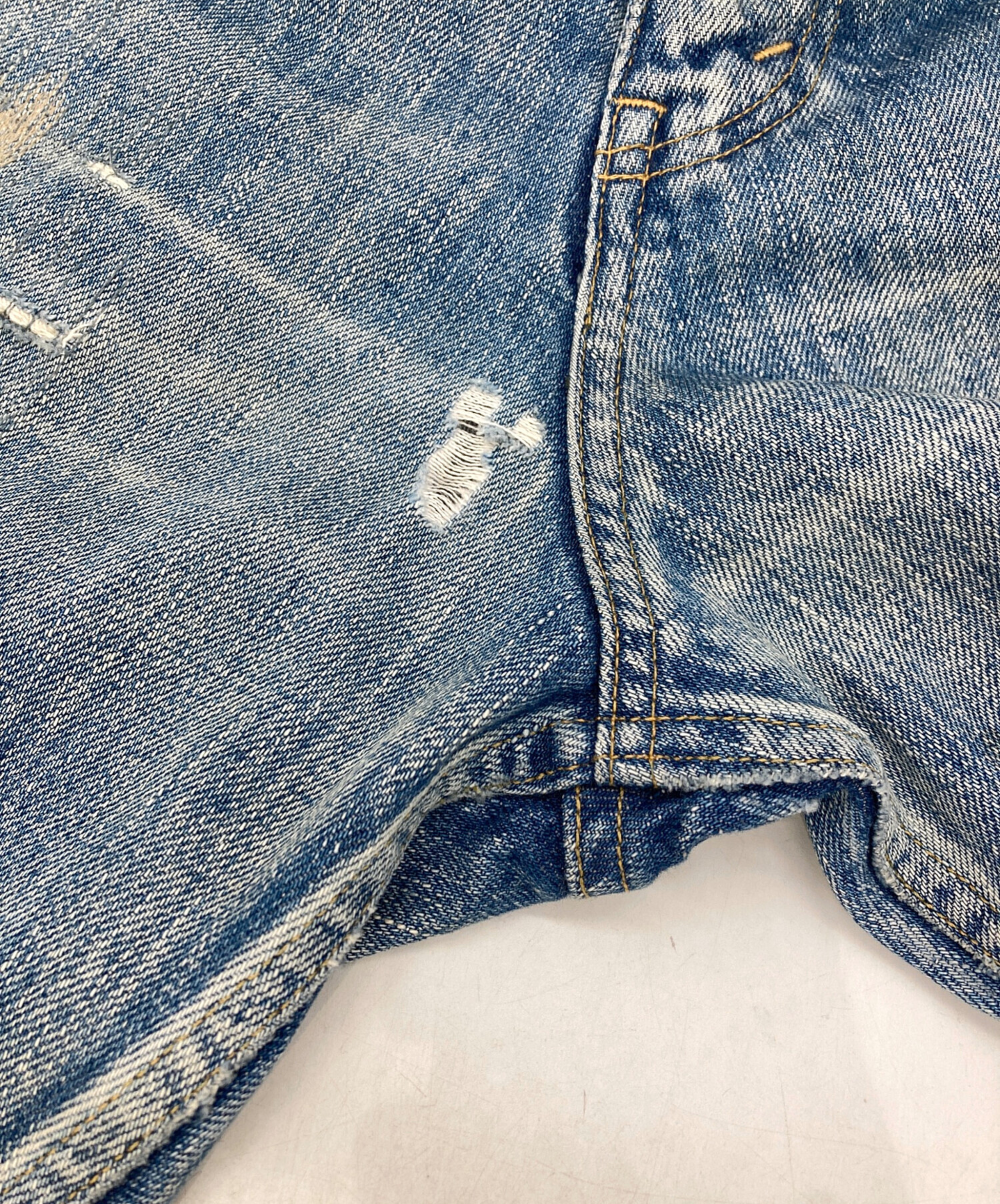 中古・古着通販】NEXUSVII (ネクサスセブン) DAMAGED LOOSE DENIM