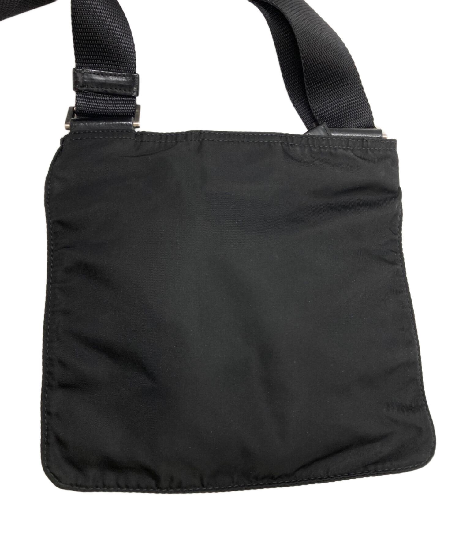 中古・古着通販】PRADA (プラダ) ナイロンショルダーバッグ ブラック 
