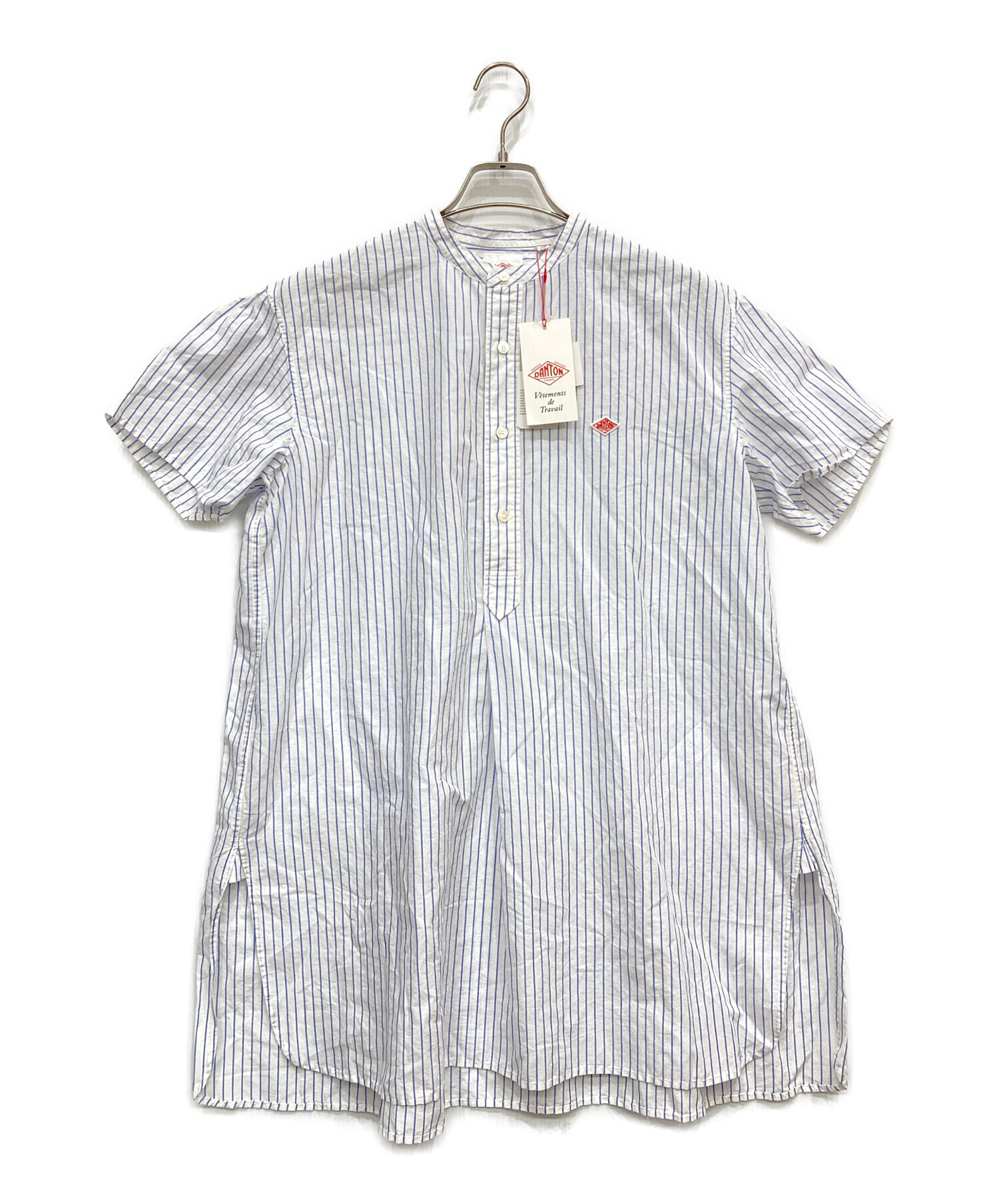 中古・古着通販】DANTON (ダントン) コットンリネン半袖バンドカラー