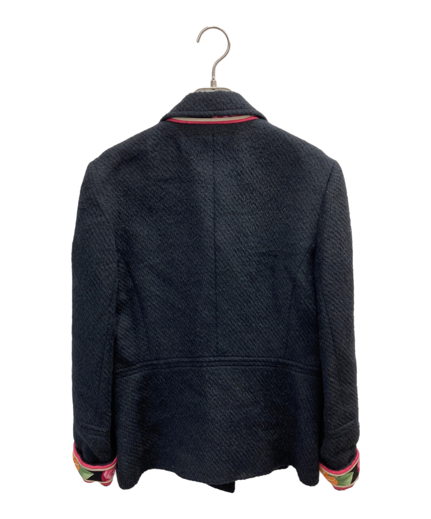 良品 LEONARD レオナール　ジャケット　ブルゾン　アウター　シルクウール LEONARD 】シルク ウール混 レオパード柄ジャケット レオナール