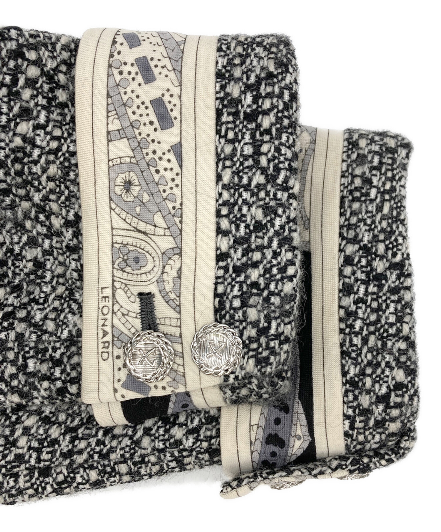 再値下げ★レオナール★LEONARD★ツイードロングコート　36 未使用！ 再値下げ☆レオナール☆LEONARD☆ツイードロングコート 36 未使用！