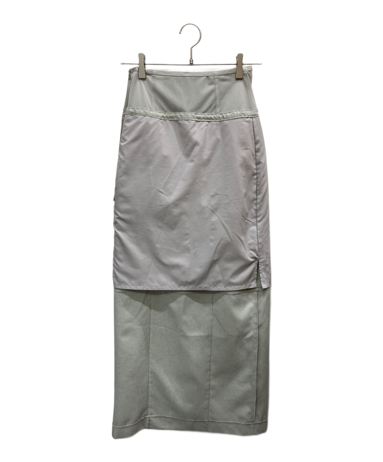 中古・古着通販】Ameri (アメリ) PIN TUCK PENCIL CORSET SKIRT グレー 