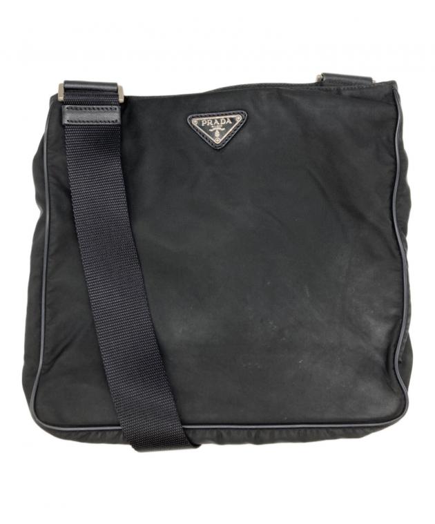 【PRADA】プラダ ロゴプレート ショルダーバッグ 中古・古着通販】PRADA (プラダ) ロゴプレートショルダーバッグ