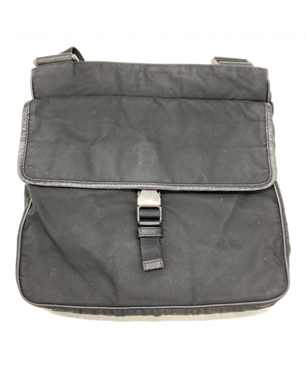 中古・古着通販】PRADA (プラダ) ロゴプレートショルダーバッグ
