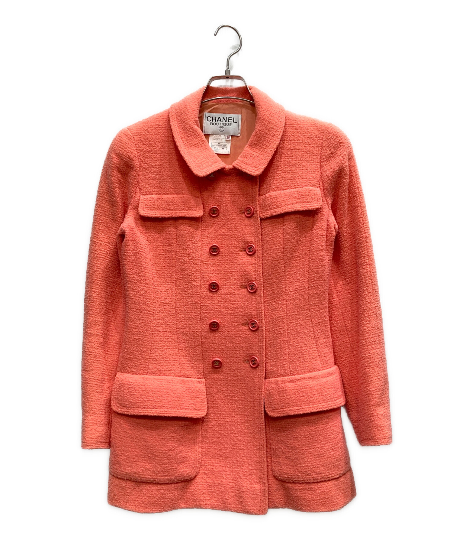 中古・古着通販】CHANEL (シャネル) ココマークボタンダブルツイード