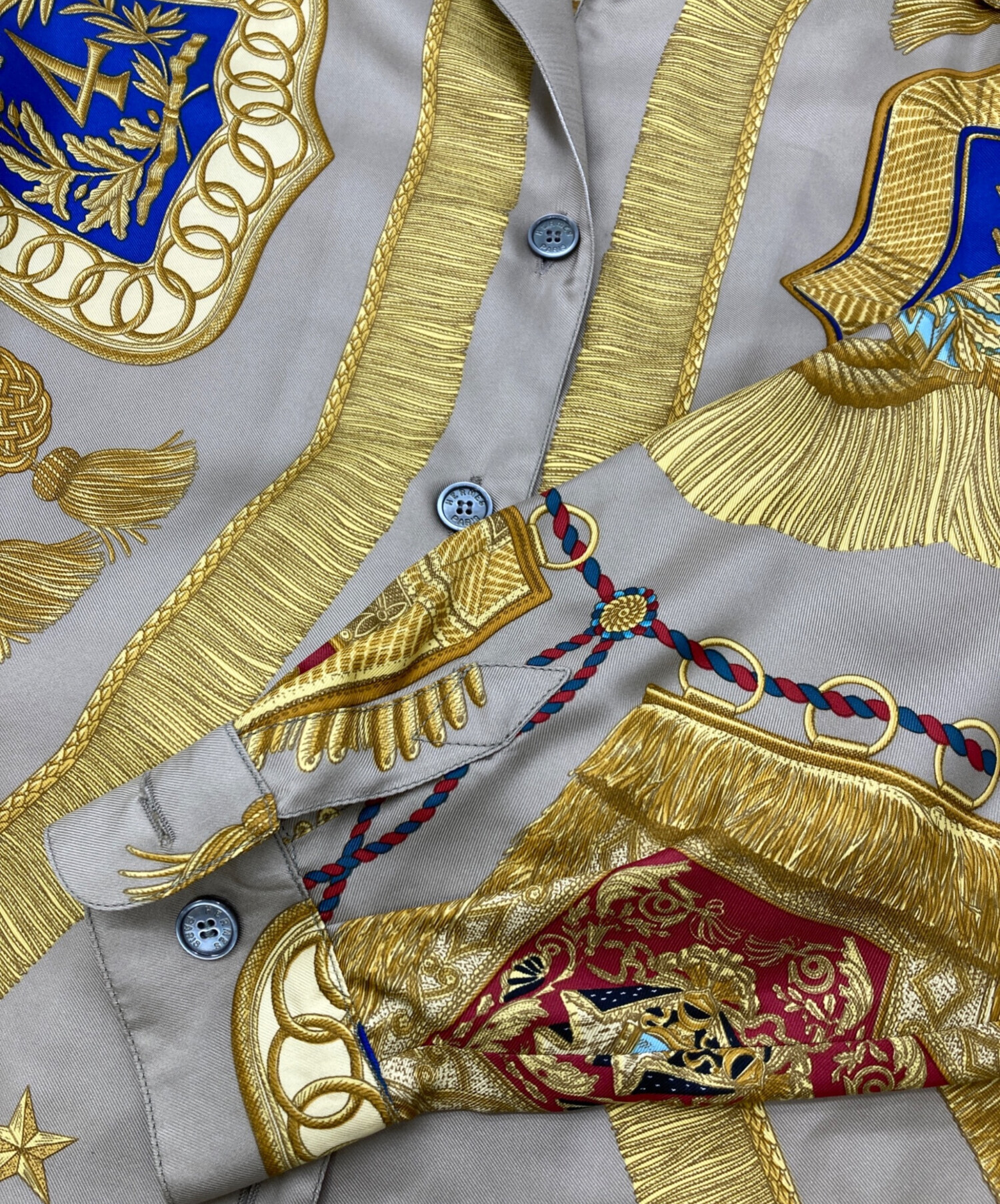 中古・古着通販】HERMES (エルメス) 総柄スカーフシルクシャツ 