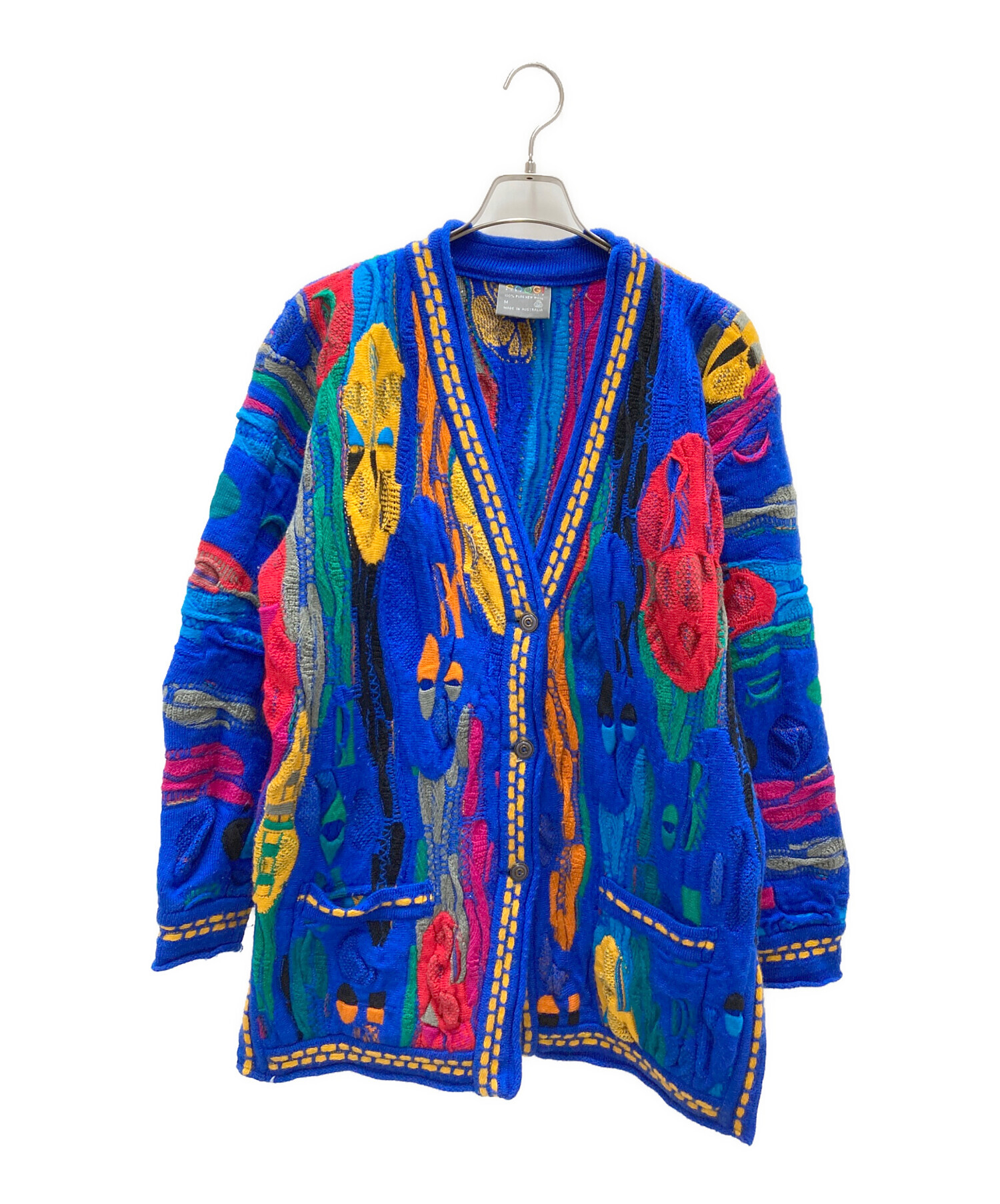 中古・古着通販】COOGI (クージー) 3Dニットカーディガン マルチカラー 